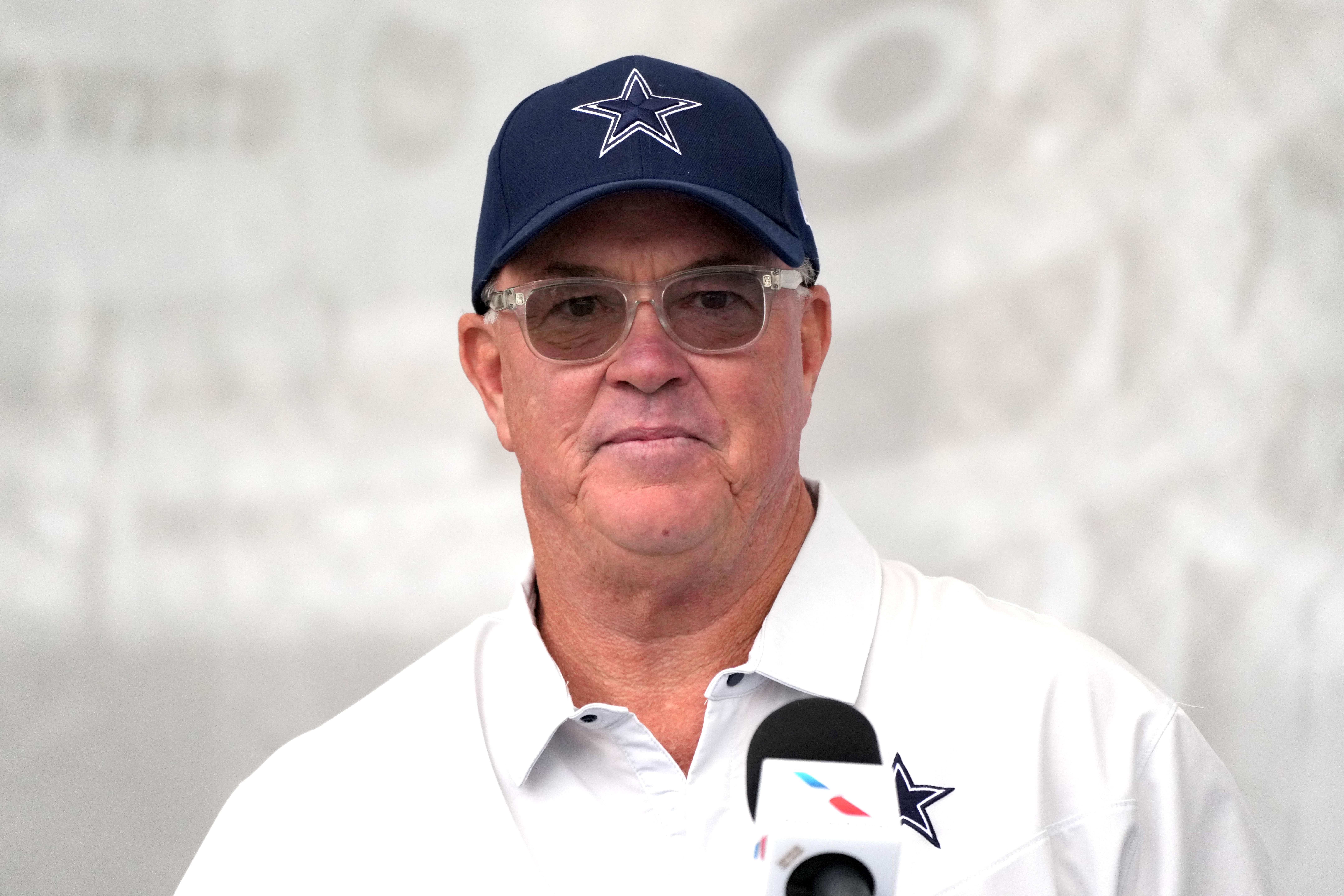 Dallas Cowboys chief operating officer Stephen Jones at training camp press conference at the River Ridge Fields