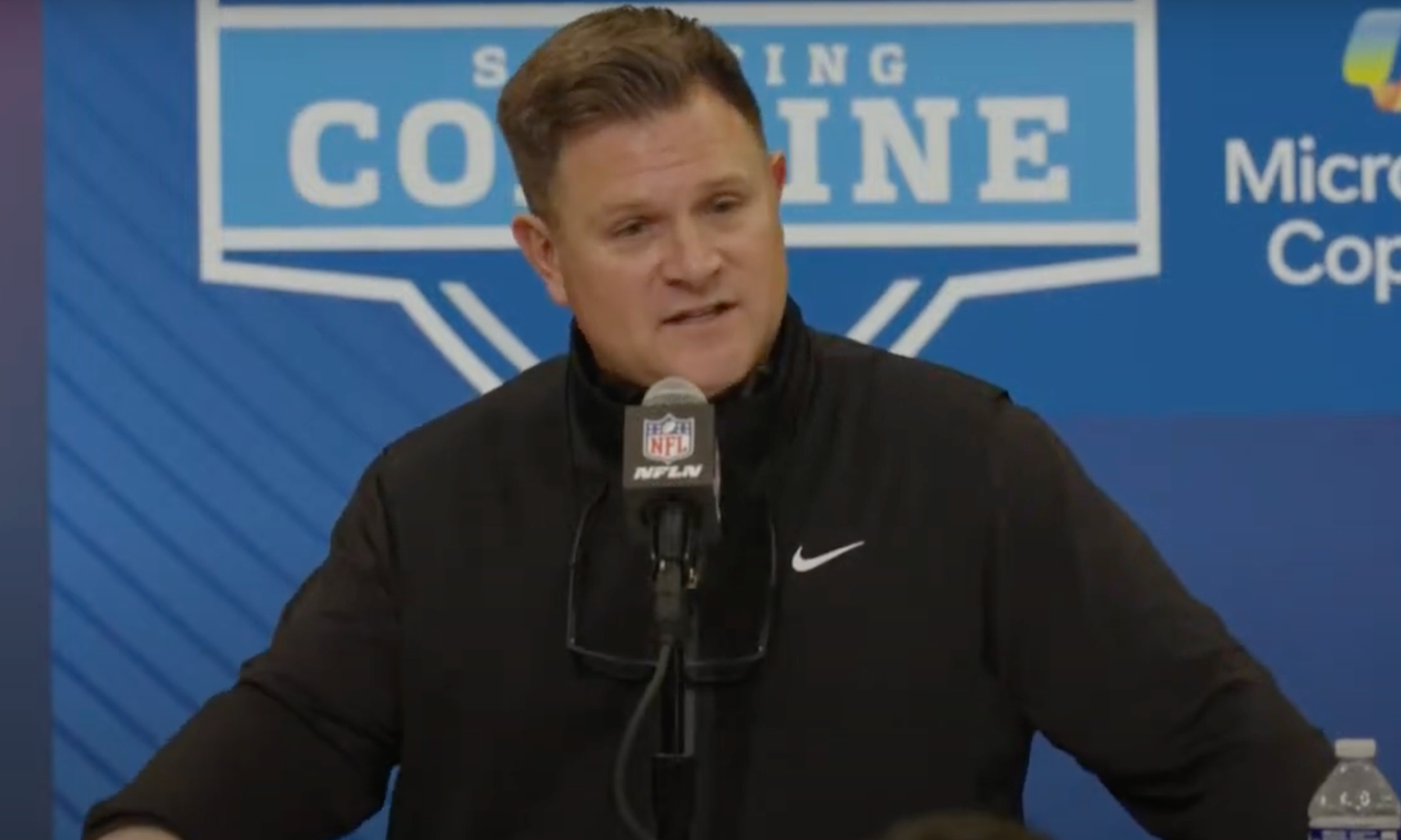 Green Bay Packers GM Brian Gutekunst speaks on banning Philadelphia Eagles Tush Push at NFL Combine.