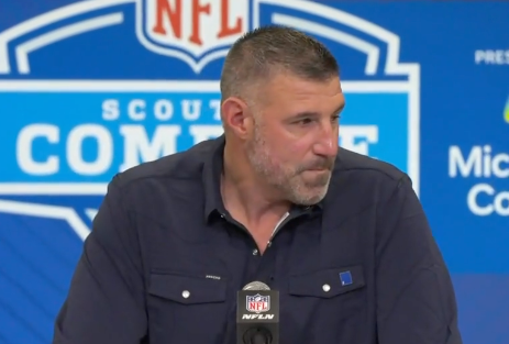 Mike Vrabel at the 2025 NFL Scouting Combine