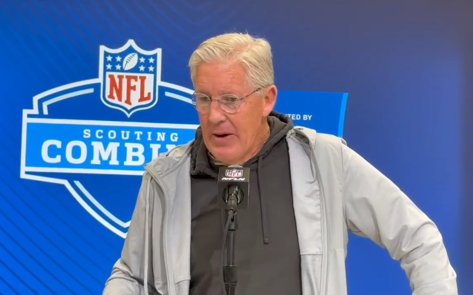 Pete Carroll at the NFL Scouting Combine.