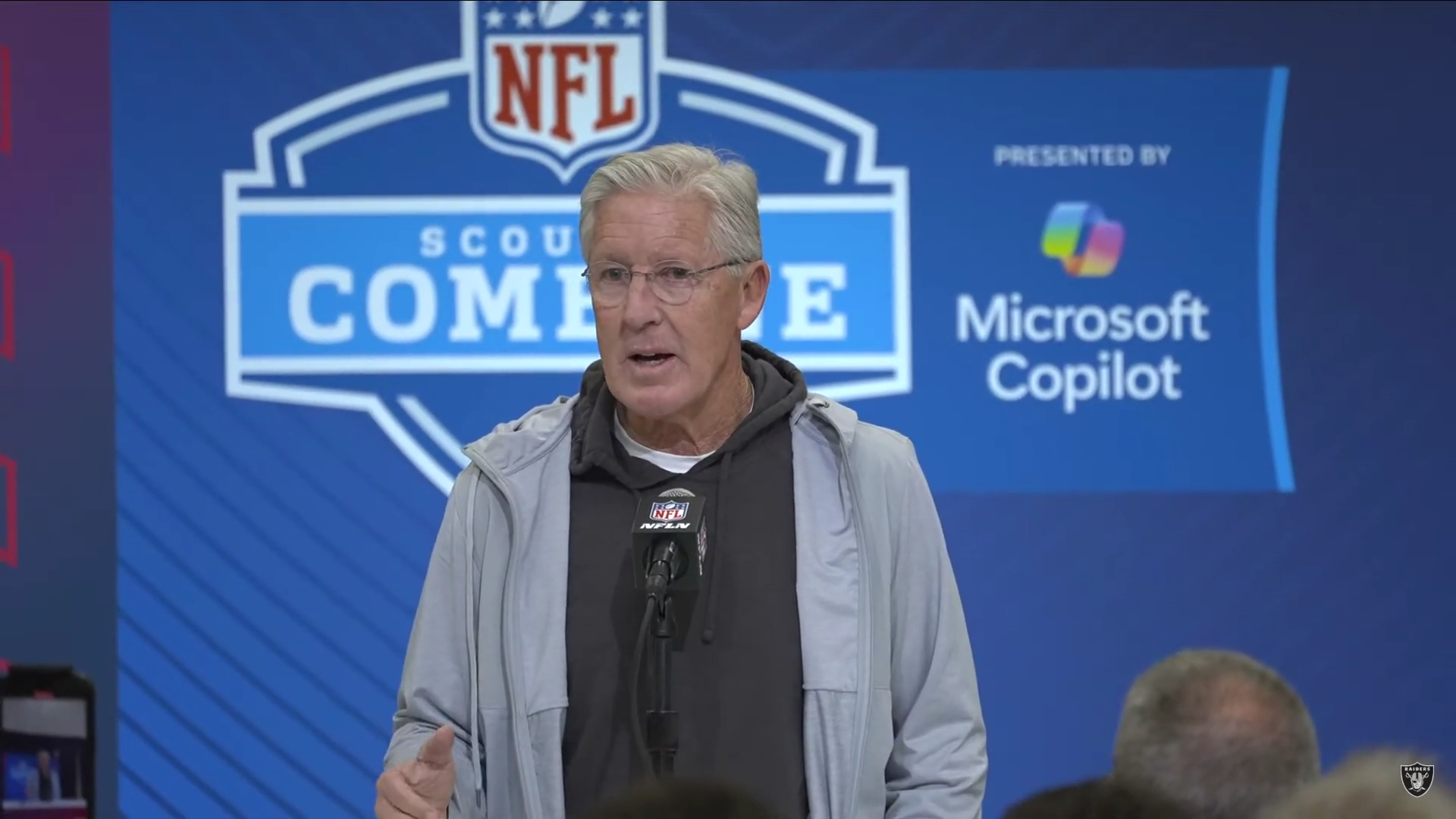 Las Vegas Raiders head coach Pete Carroll