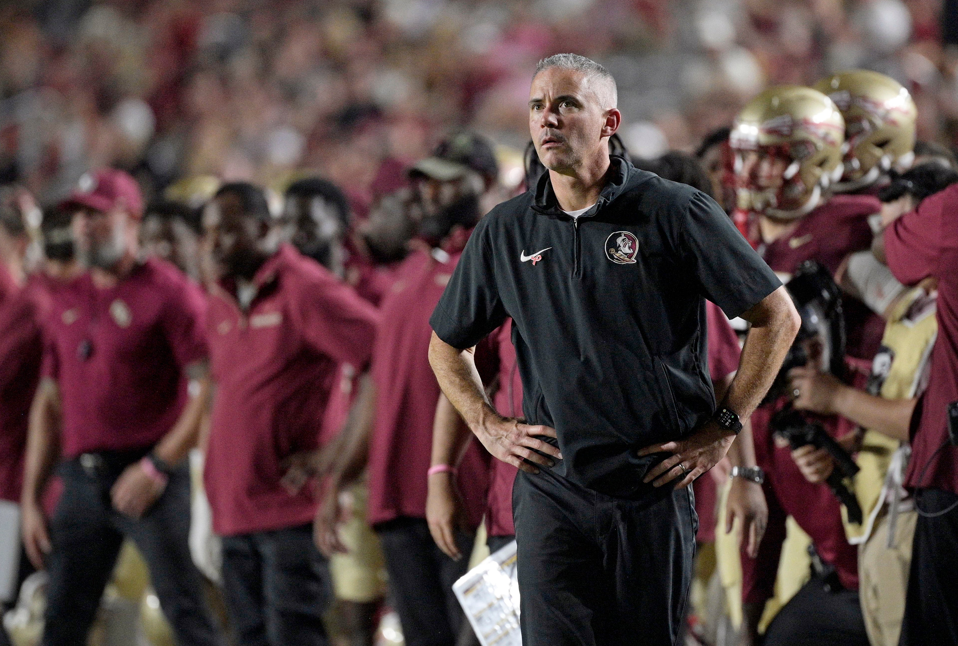 Florida State Seminoles head coach Mike Norvell