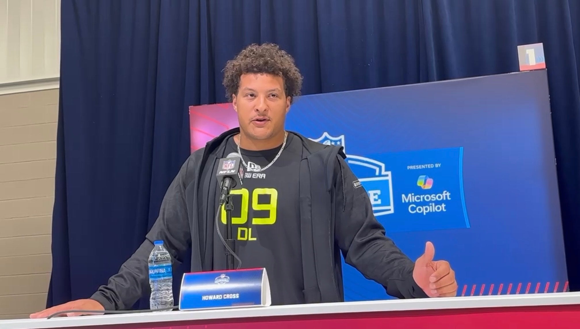 Former Notre Dame DT Howard Cross III at the 2025 NFL Scouting Combine