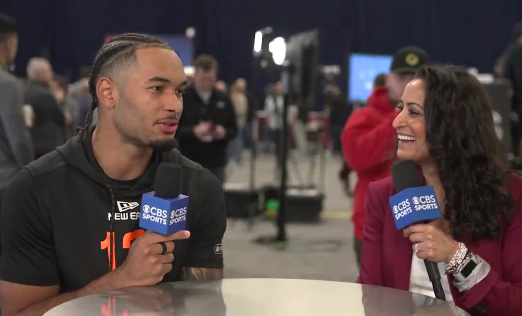 Emeka Egbuka at the NFL Scouting Combine