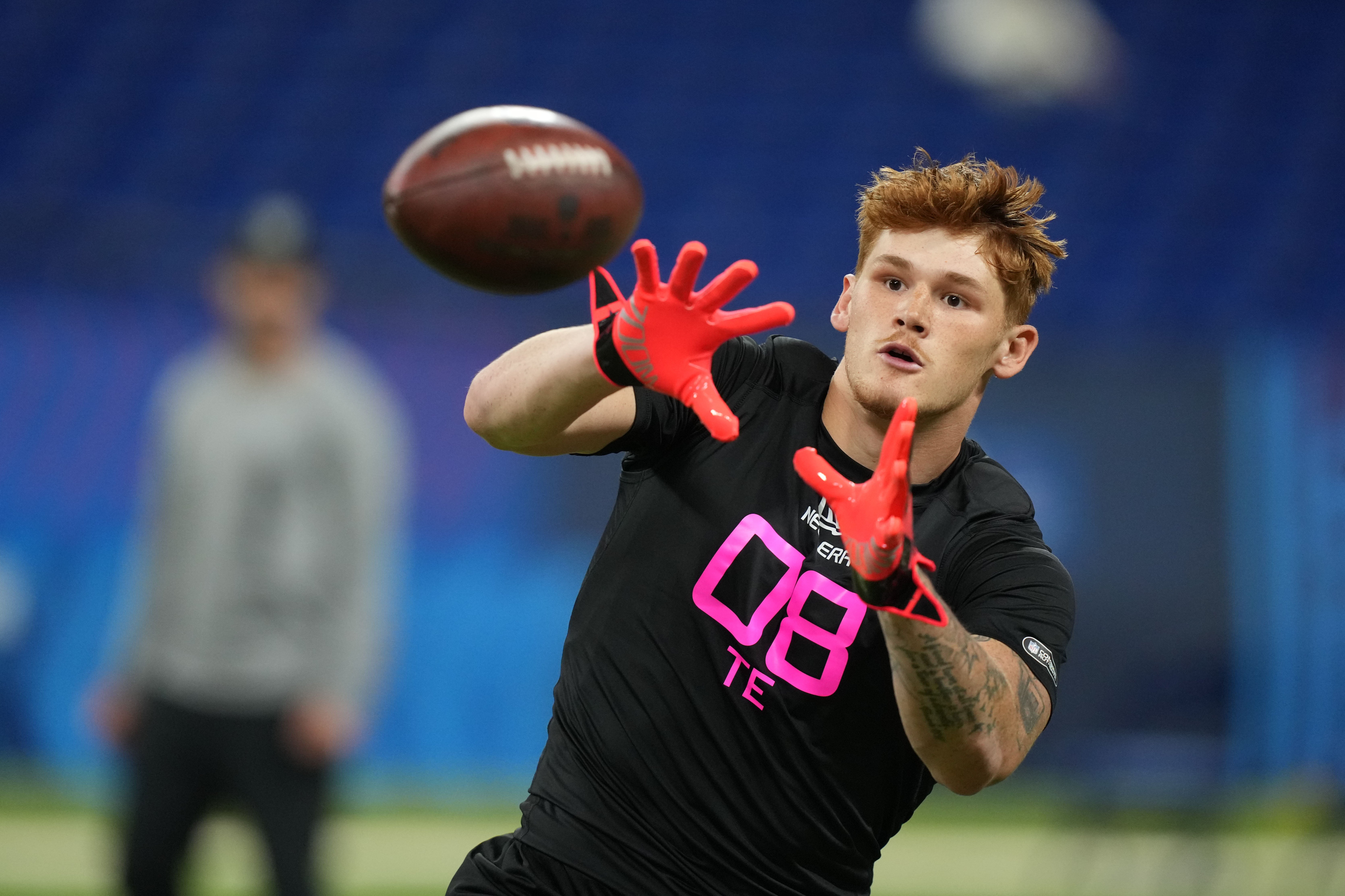 Terrance Ferguson, TE Oregon, impressing at the 2025 NFL Combine