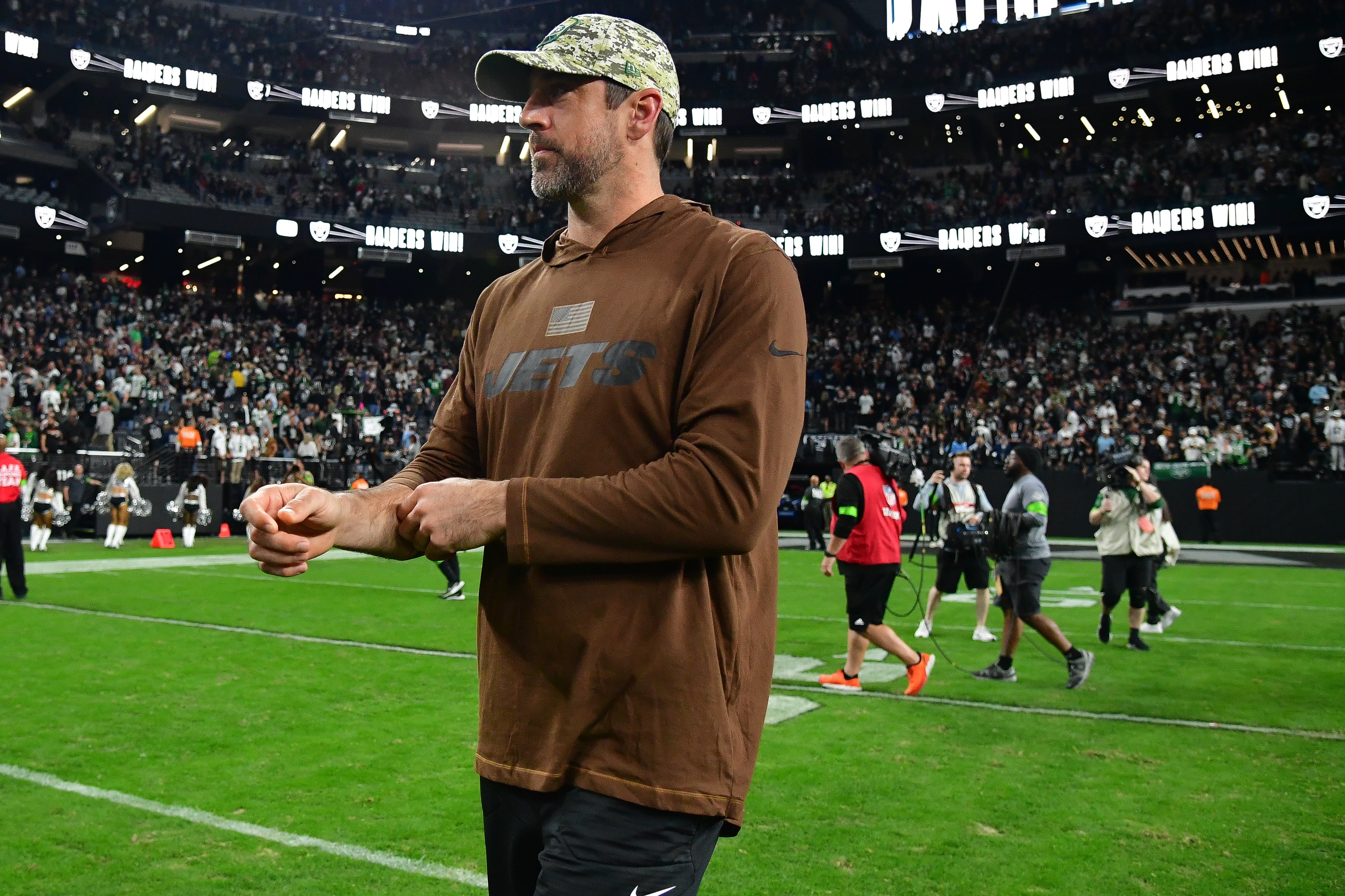 New York Jets quarterback Aaron Rodgers, Las Vegas Raiders