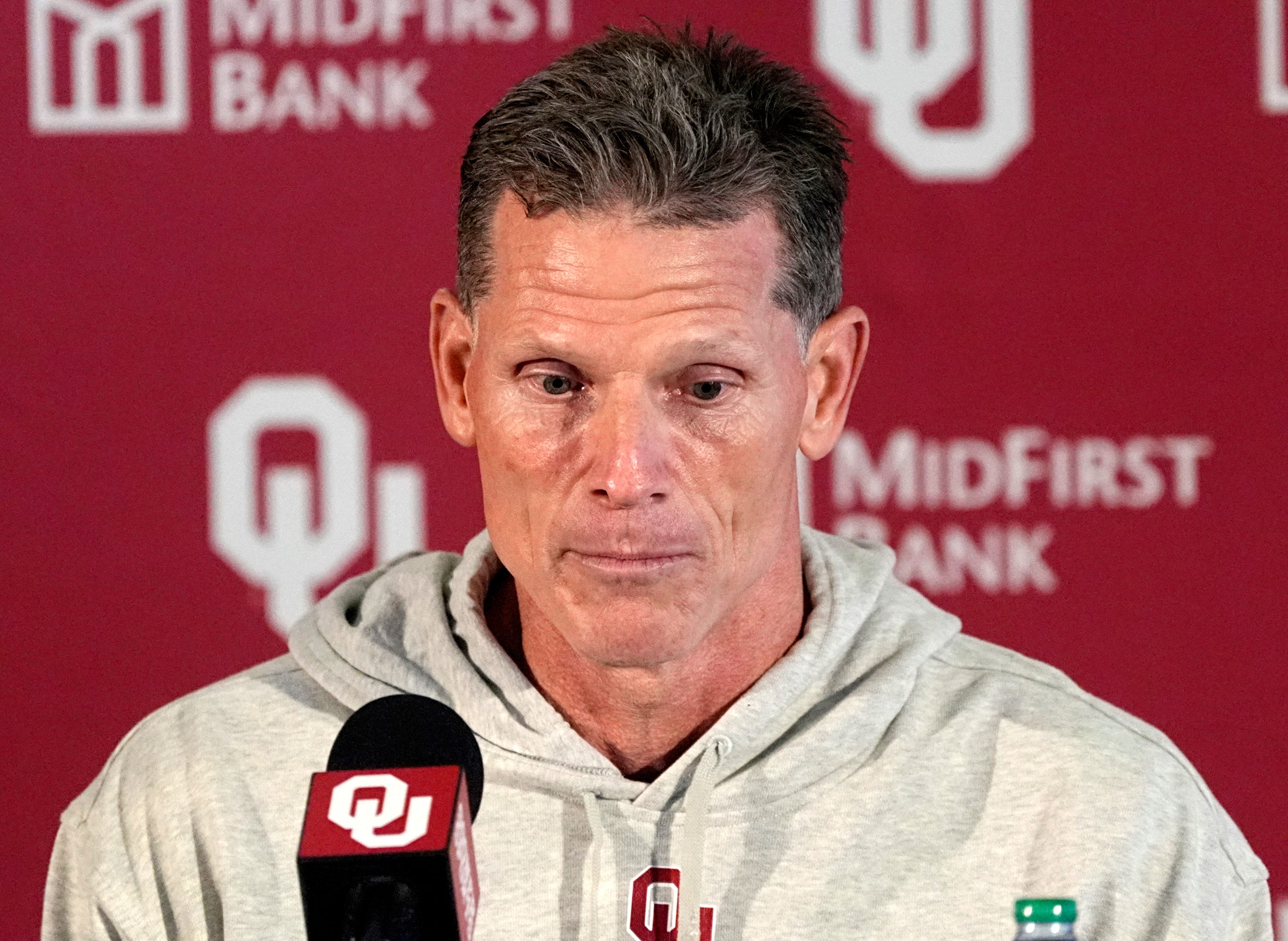 Oklahoma head football coach Brent Venables speaks to the media during the University of Oklahoma Sooners football spring press conference in Norman, Okla., Wednesday, March, 5, 2025.