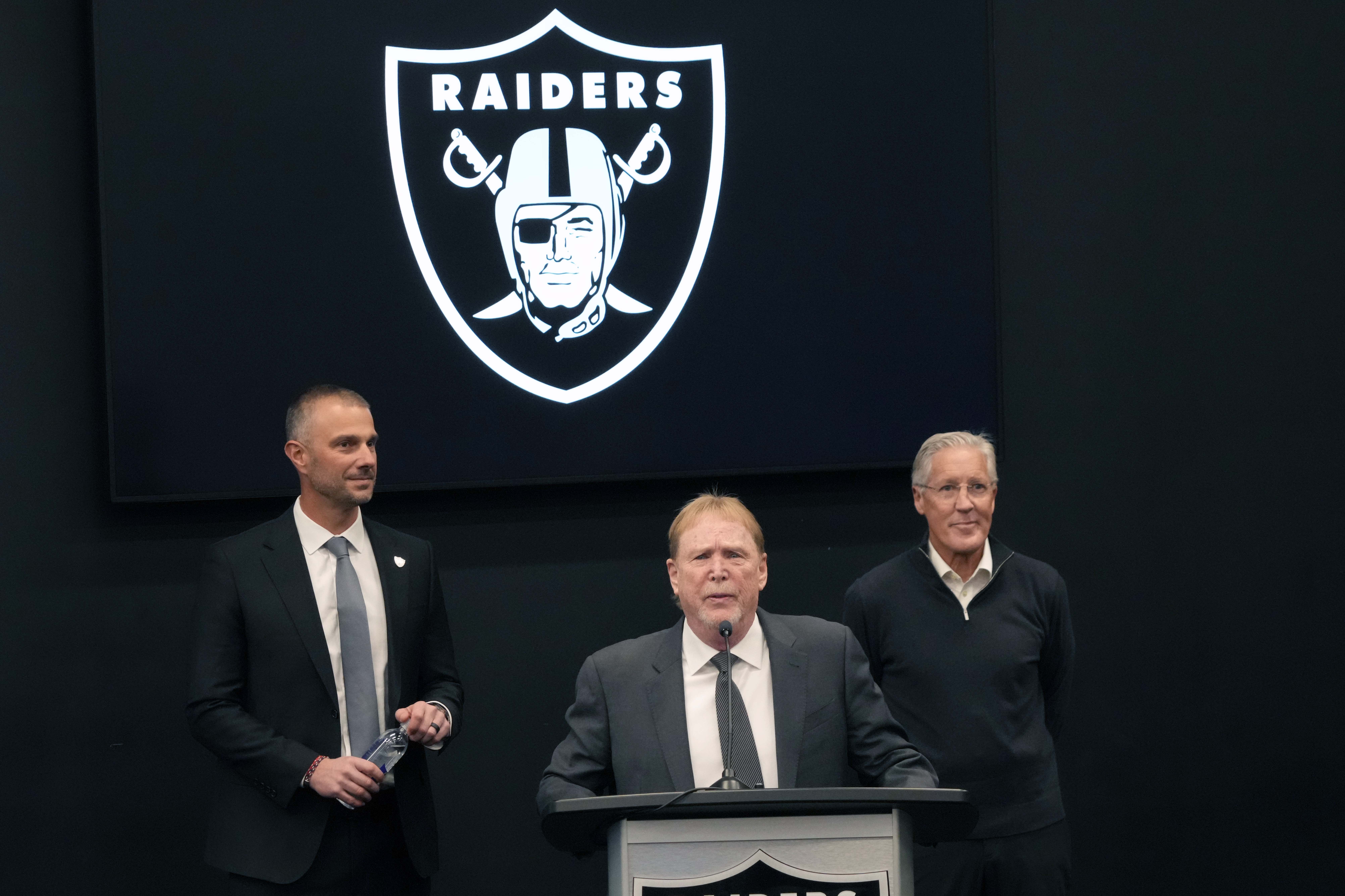 Las Vegas Raiders general manager John Spytek head coach Pete carroll
