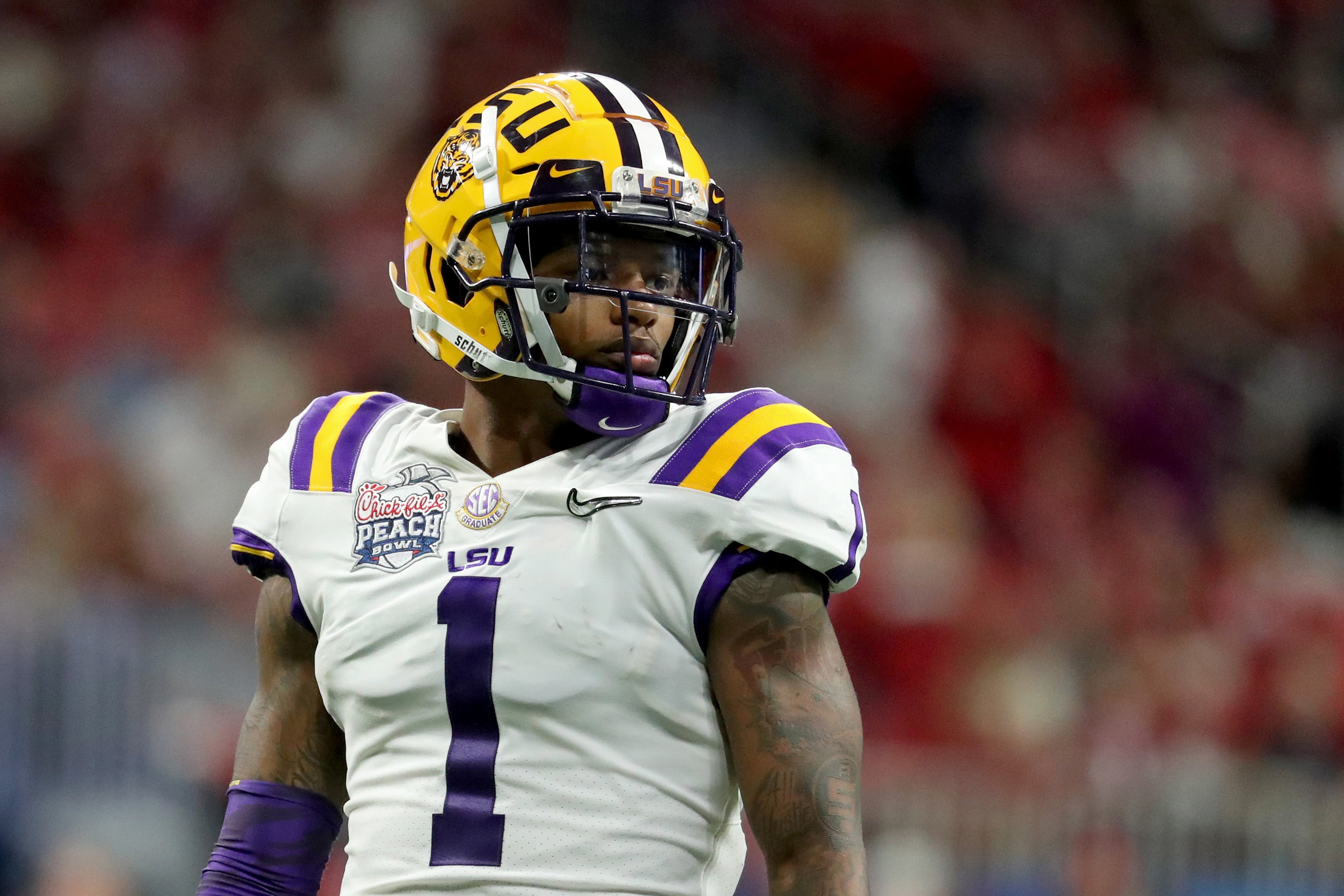 Kristian Fulton, CB LSU when he was still in college.