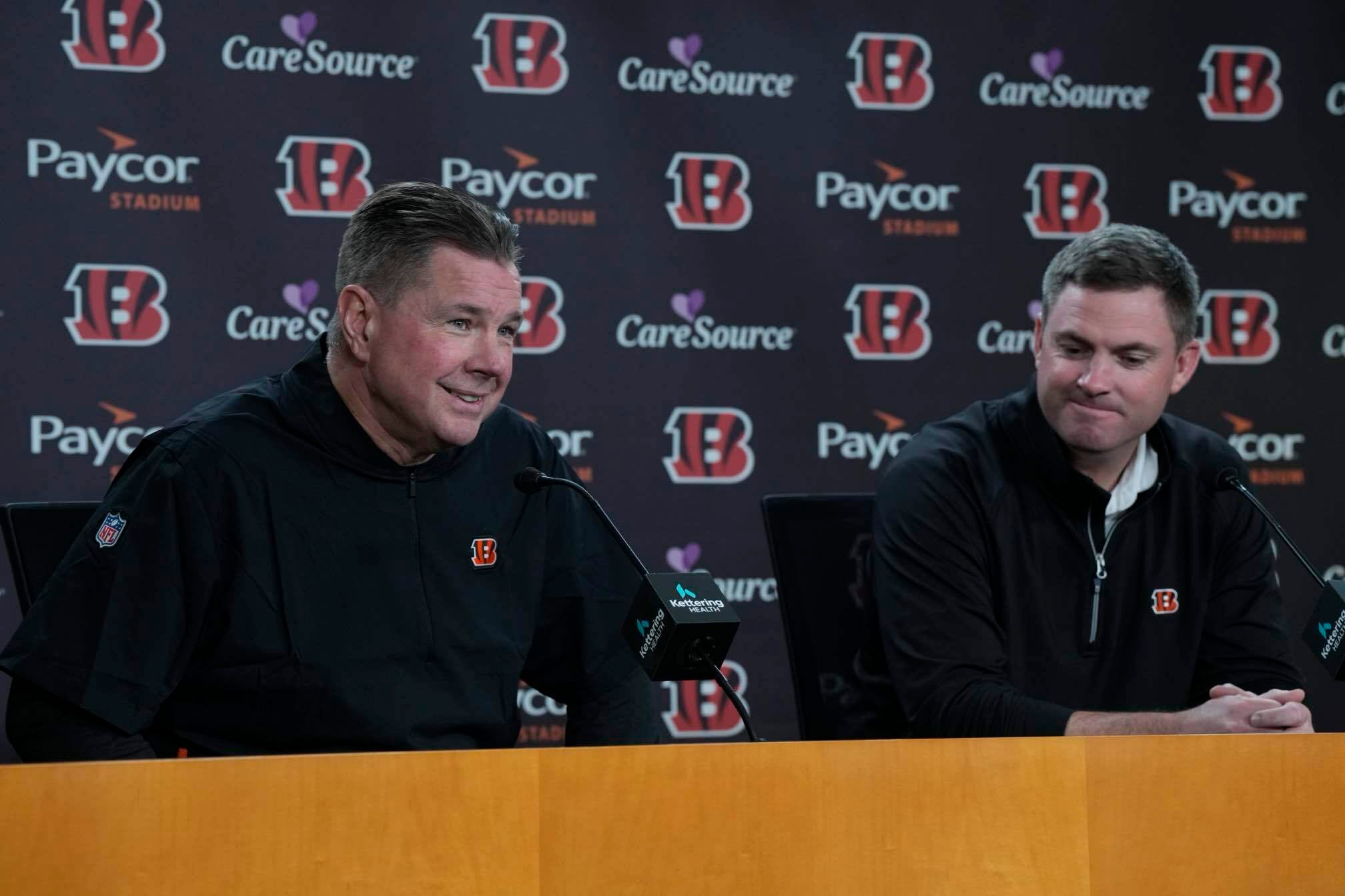 Cincinnati Bengals head coach Zac Taylor introduced new defensive coordinator Al Golden at Paycor Stadium on Jan. 27, 2025.