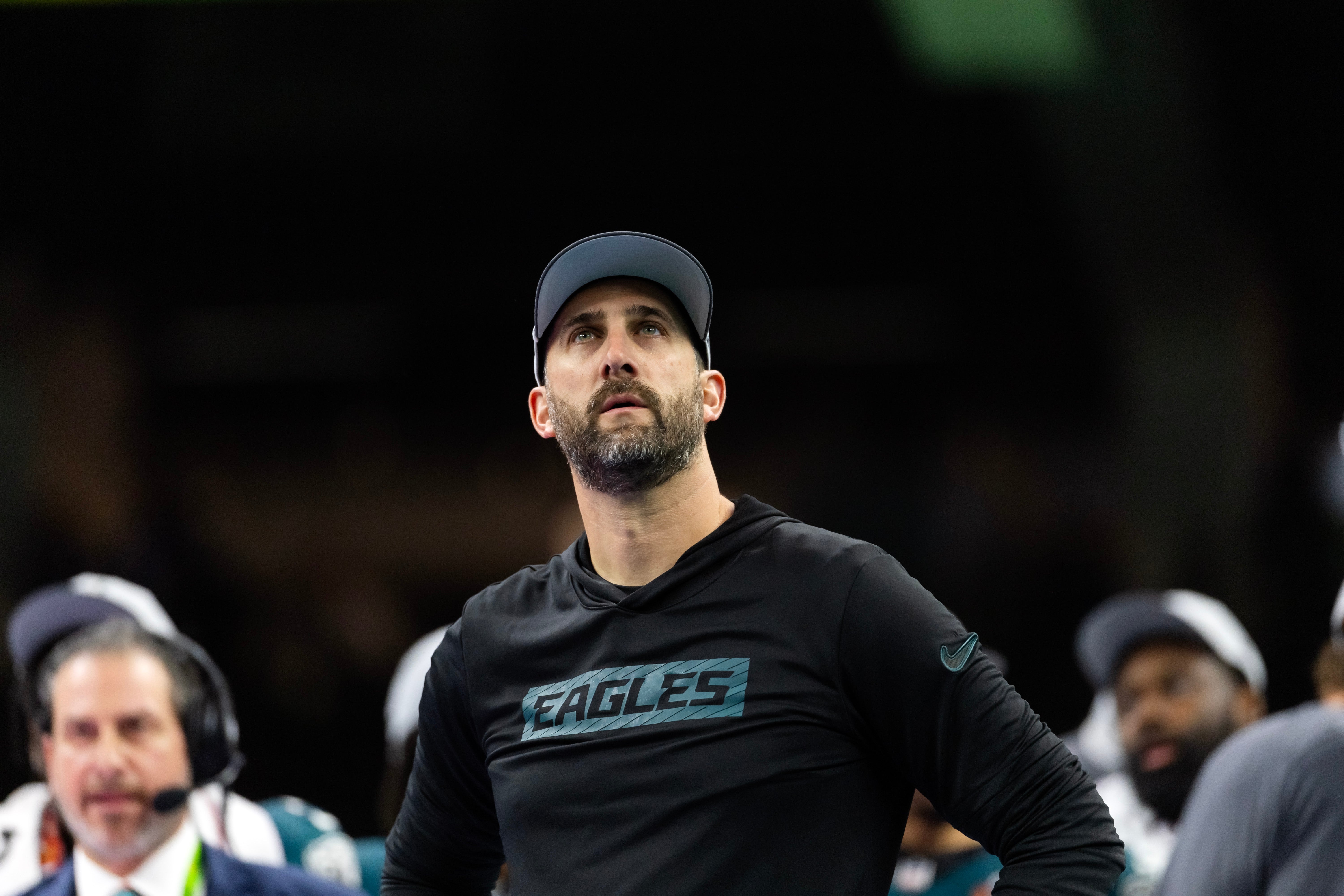 Philadelphia Eagles head coach Nick Sirianni after defeating the Kansas City Chiefs during Super Bowl LIX at Ceasars Superdome.