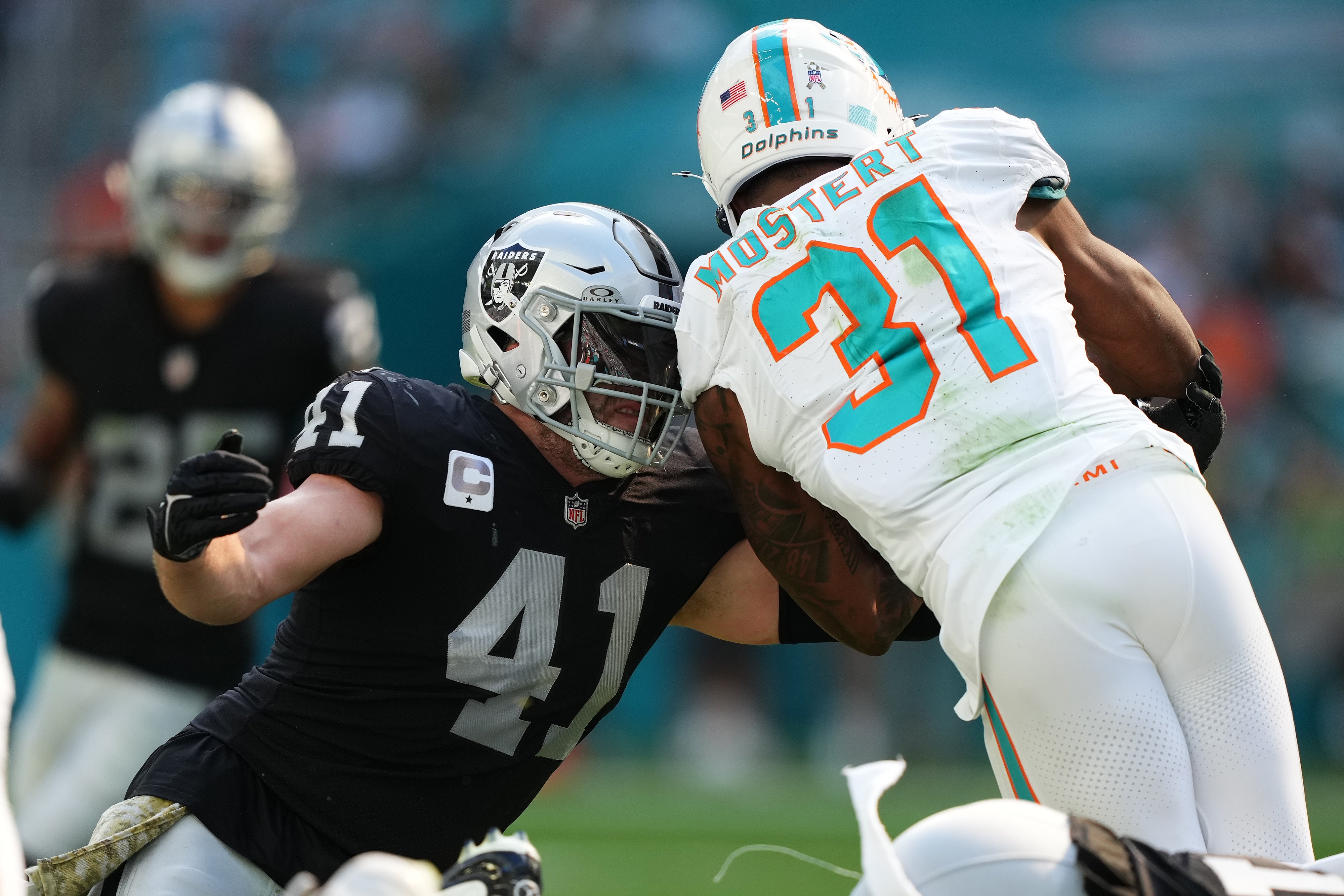 Las Vegas Raiders Raheem Mostert Miami Dolphins