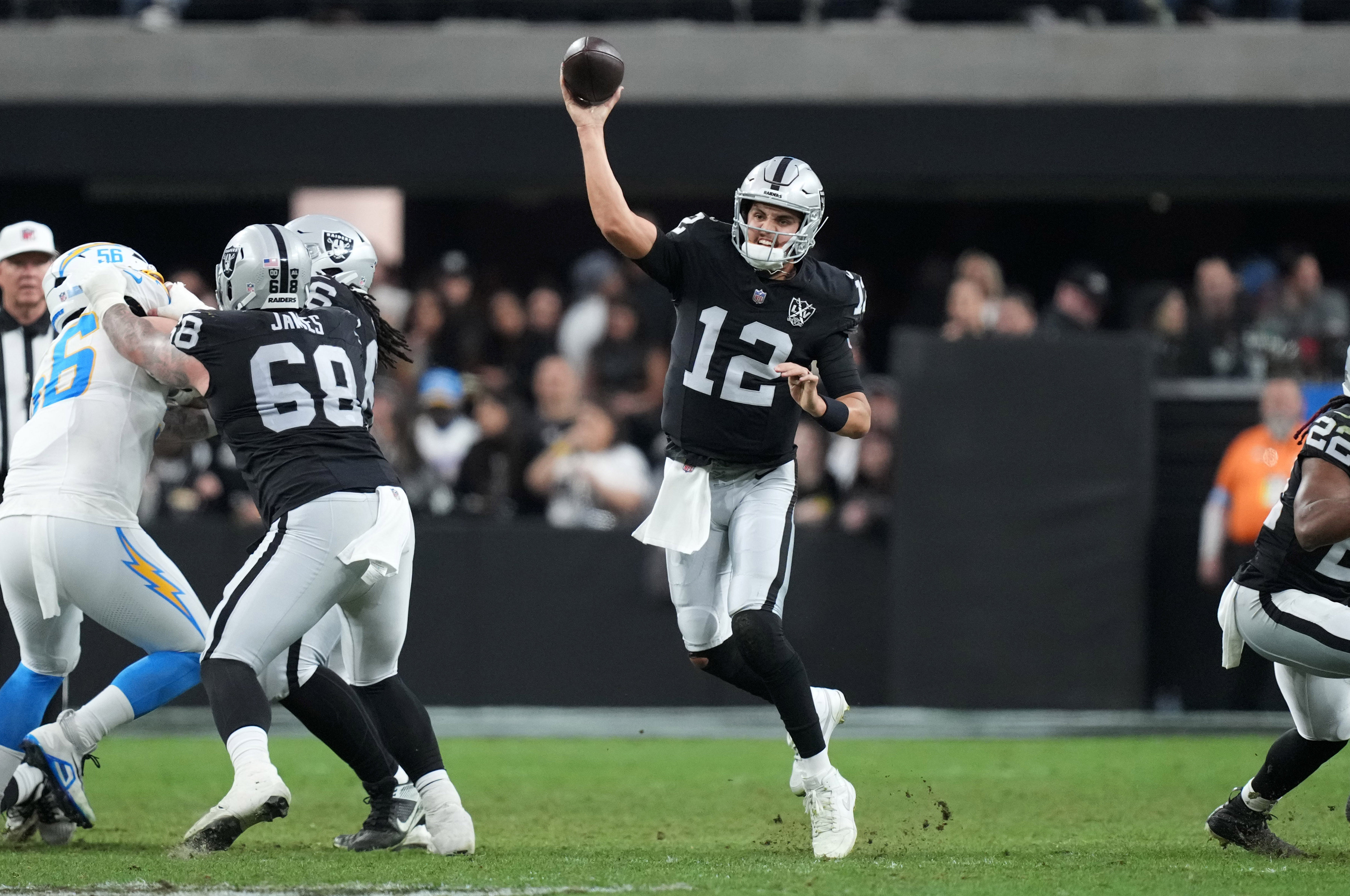 Las Vegas Raiders quarterback Aidan O'Connell