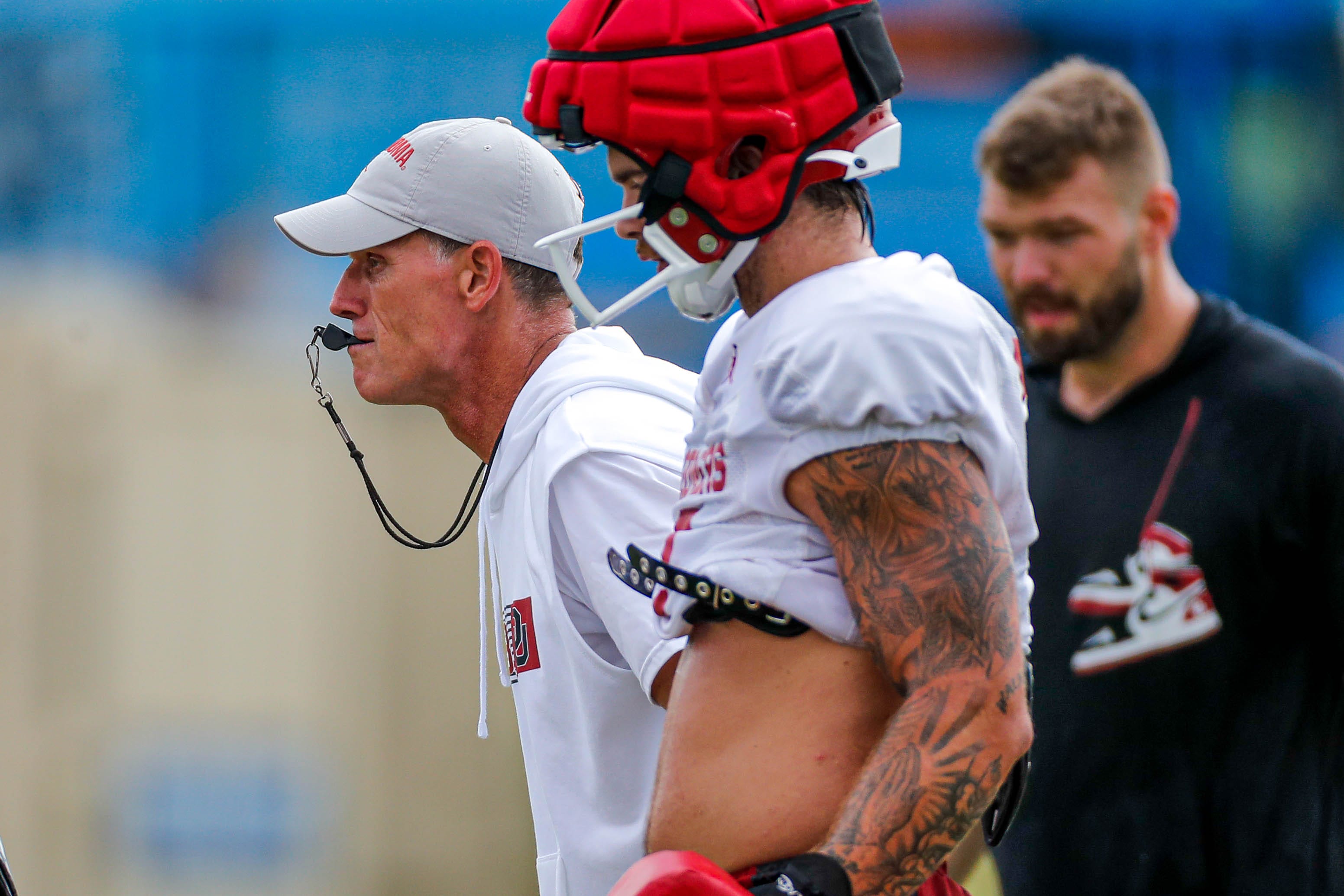 Oklahoma Sooners head coach Brent Venables spring football