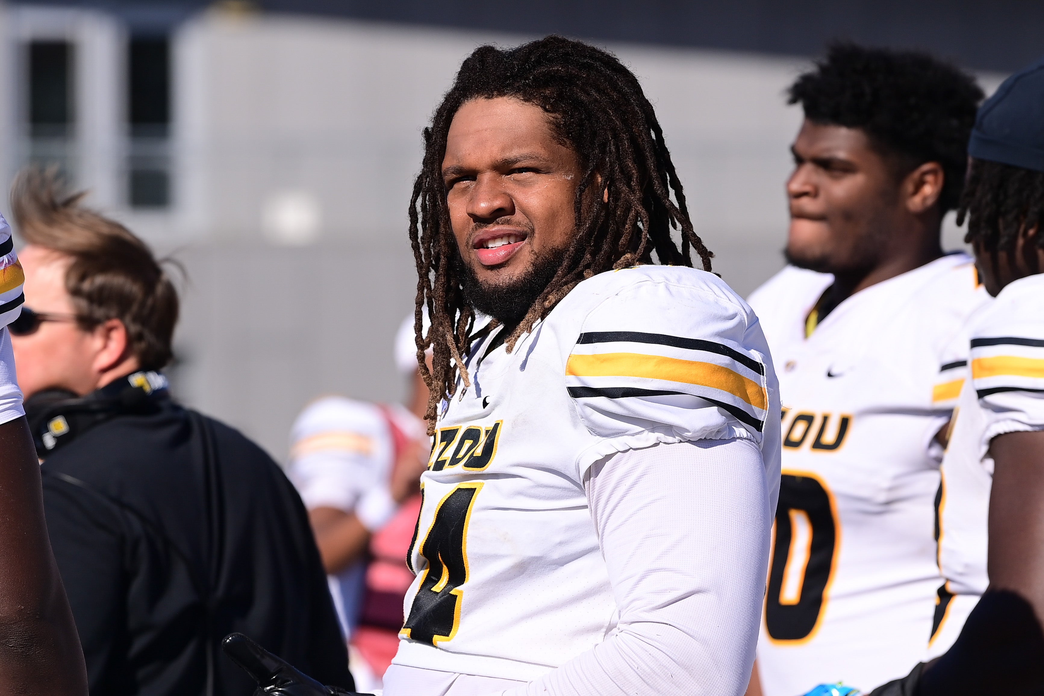 Missouri Tigers offensive lineman Cam'Ron Johnson (74)