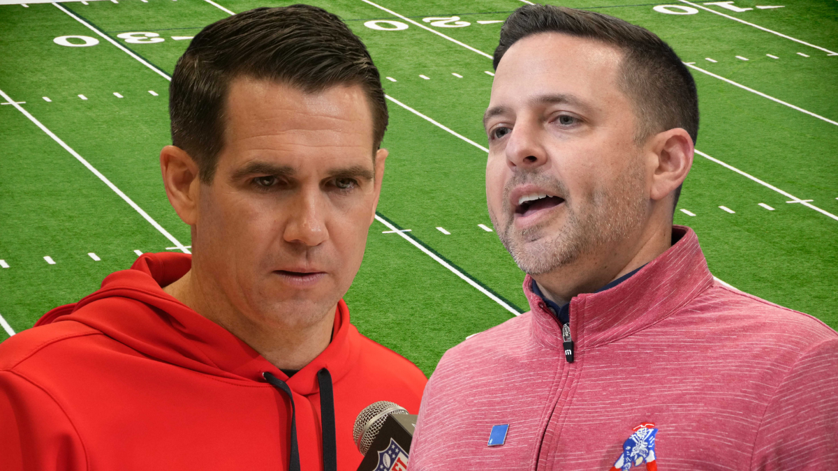 Patriots' Eliot Wolf and Giants GM Joe Schoen