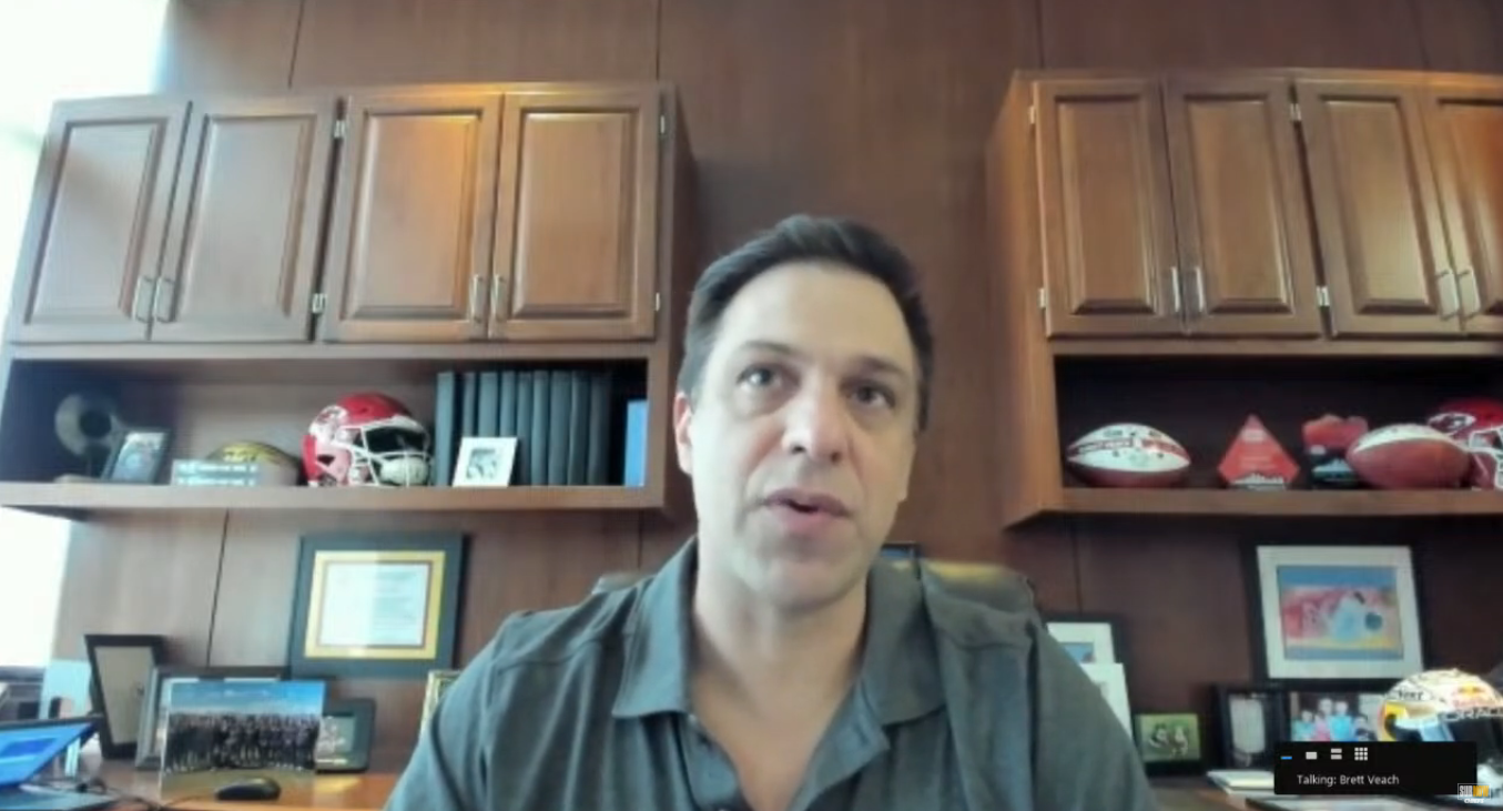 Chiefs GM Brett Veach addresses the media ahead of the 2025 NFL Draft.