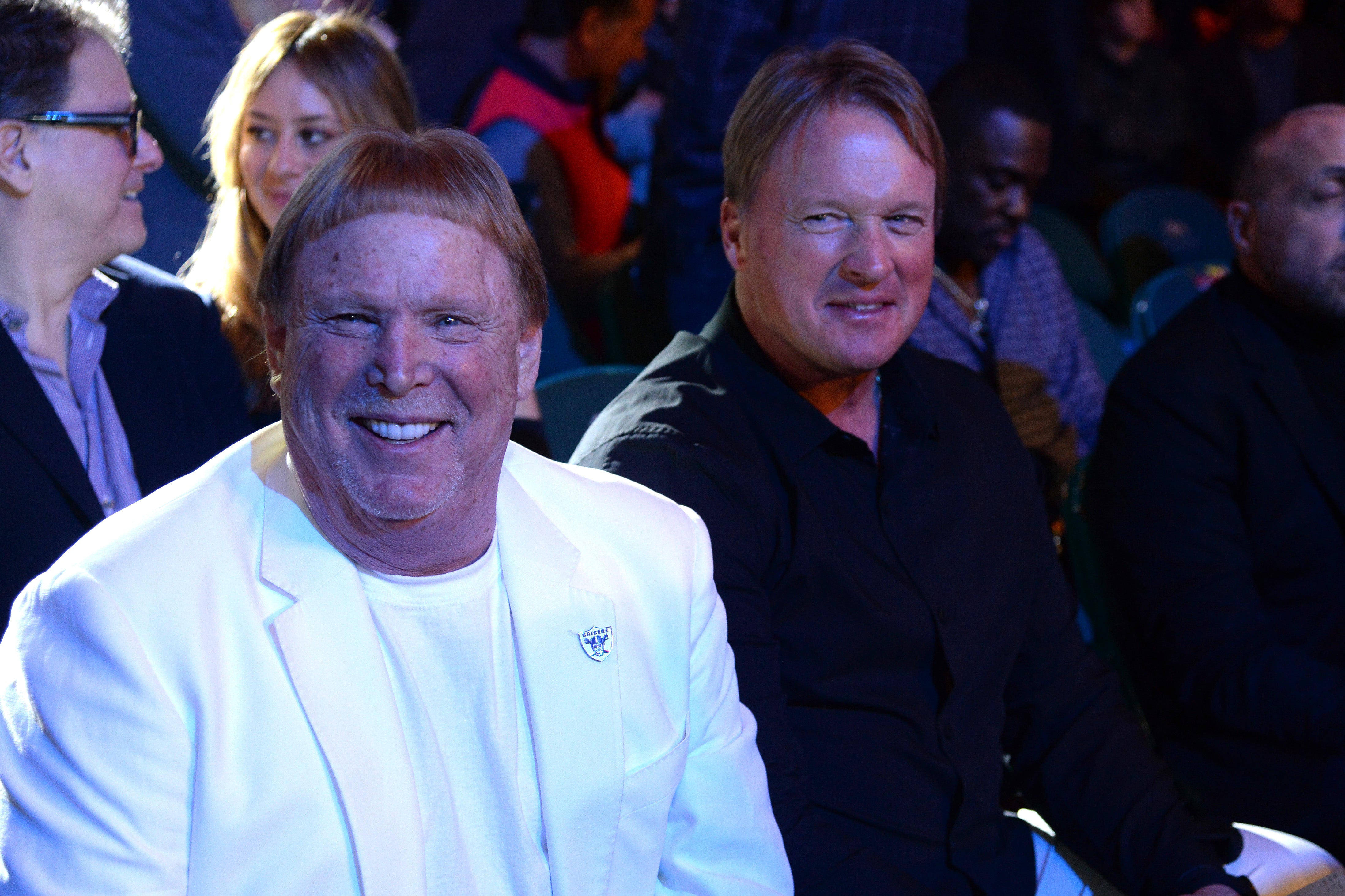 Las Vegas Raiders owner Mark Davis, Jon Gruden, Al Davis