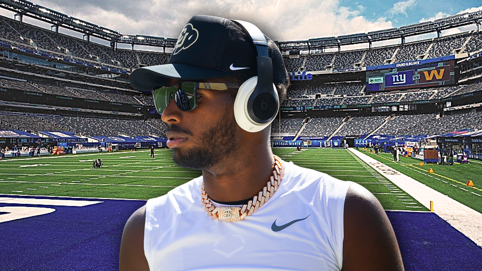 Colorado Buffalos quarterback Shedeur Sanders prior to the game against the Arizona Wildcats at Arizona Stadium. Mark J. Rebilas-Imagn Images