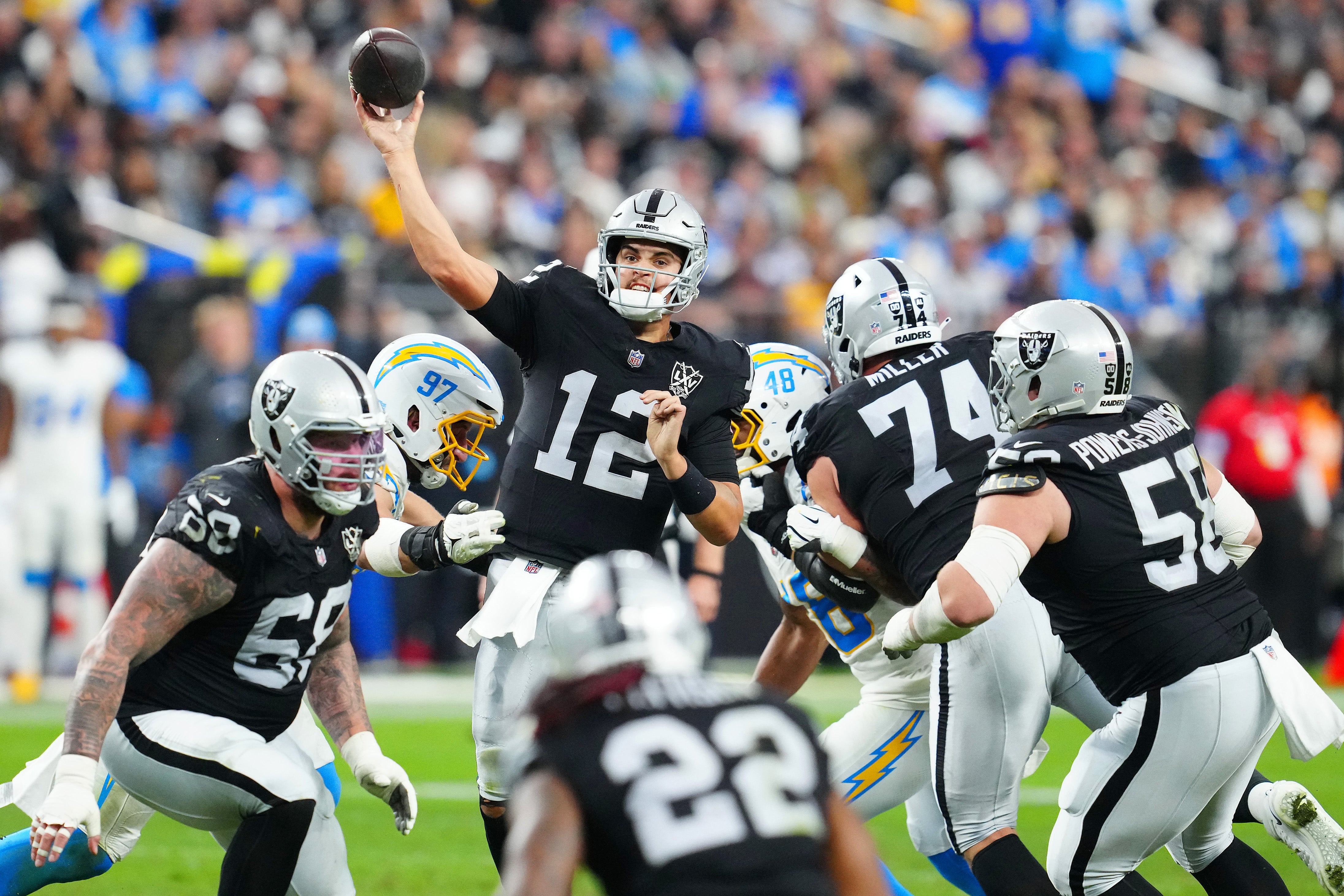 Las Vegas Raiders quarterback Aidan O'Connell
