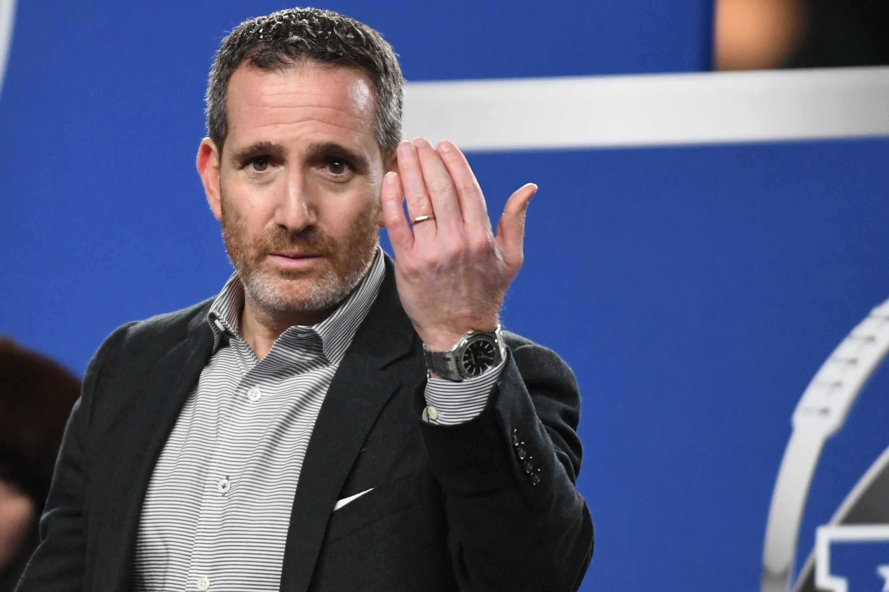 Philadelphia Eagles general Howie Roseman during celebration after win against the Washington Commanders in the NFC Championship game at Lincoln Financial Field.