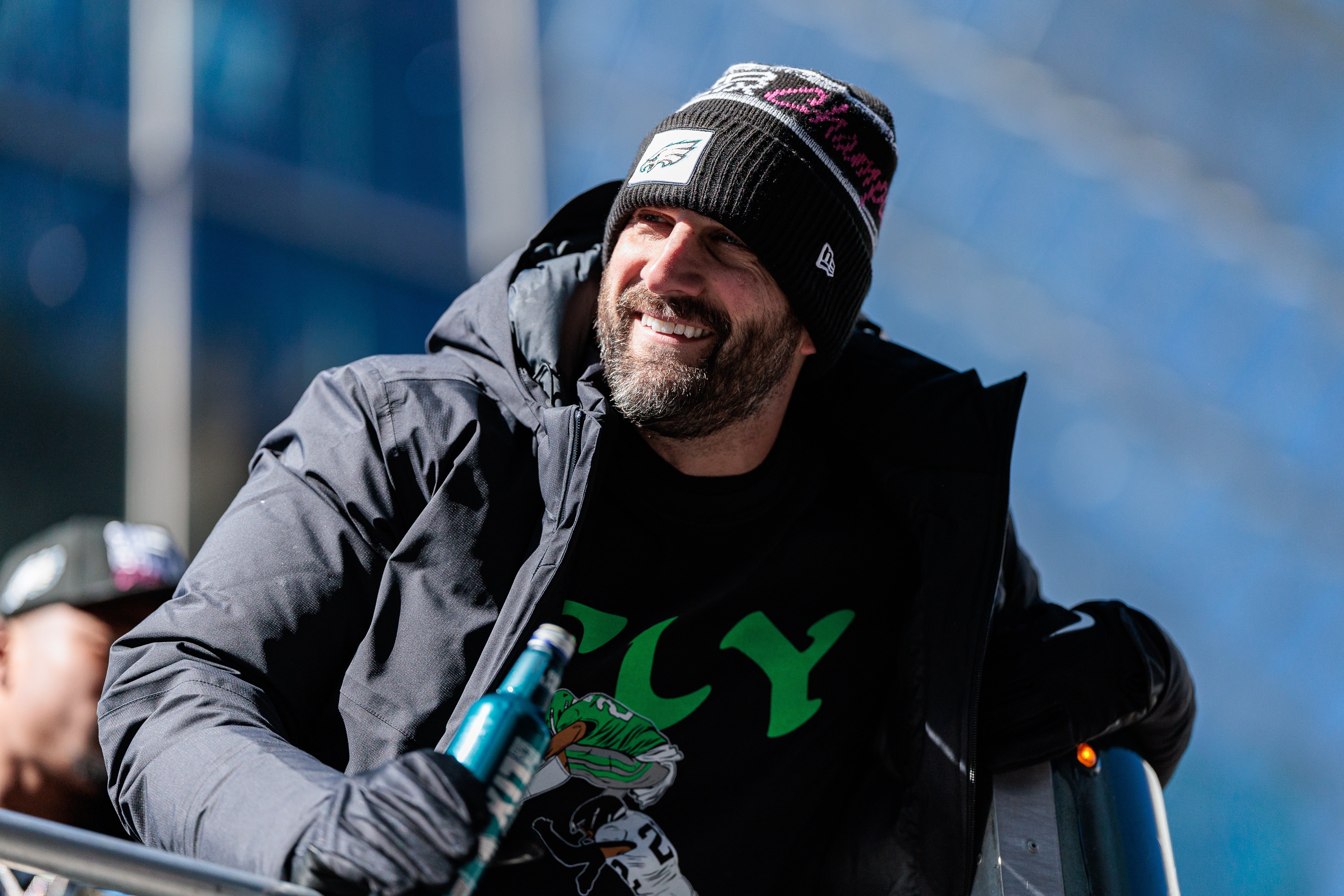 NFL: Super Bowl LIX Philadelphia Eagles Championship Parade Philadelphia Eagles head coach Nick Sirianni celebrates during the Super Bowl LIX championship parade and rally.
