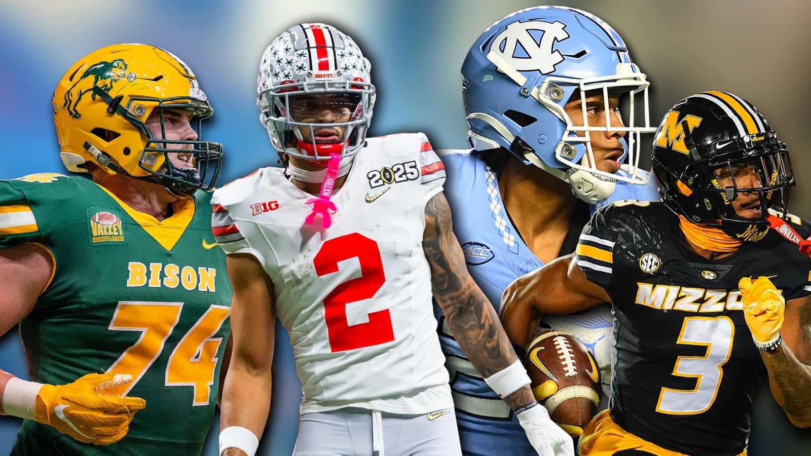 Grey Zabel, Emeka Egbuka, Omarian Hampton, and Luther Burden 2025 NFL Draft