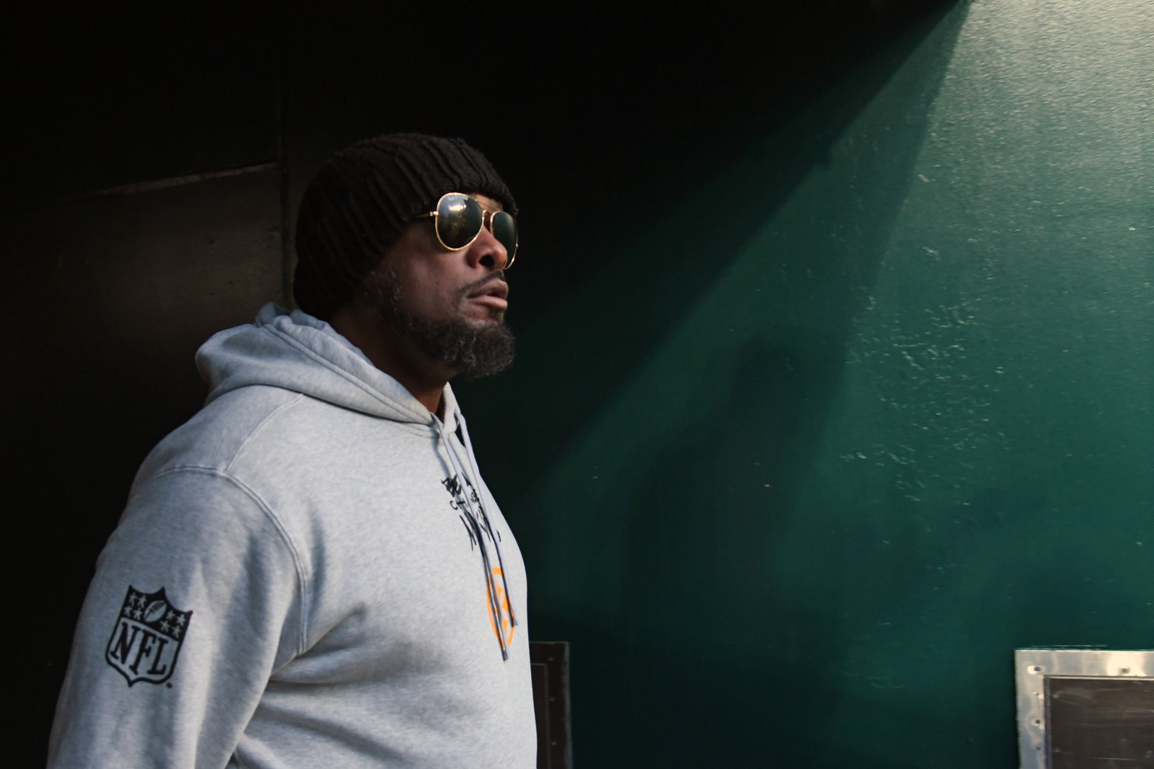 Dec 15, 2024; Philadelphia, Pennsylvania, USA; Pittsburgh Steelers head coach Mike Tomlin in the tunnel against the Philadelphia Eagles at Lincoln Financial Field.