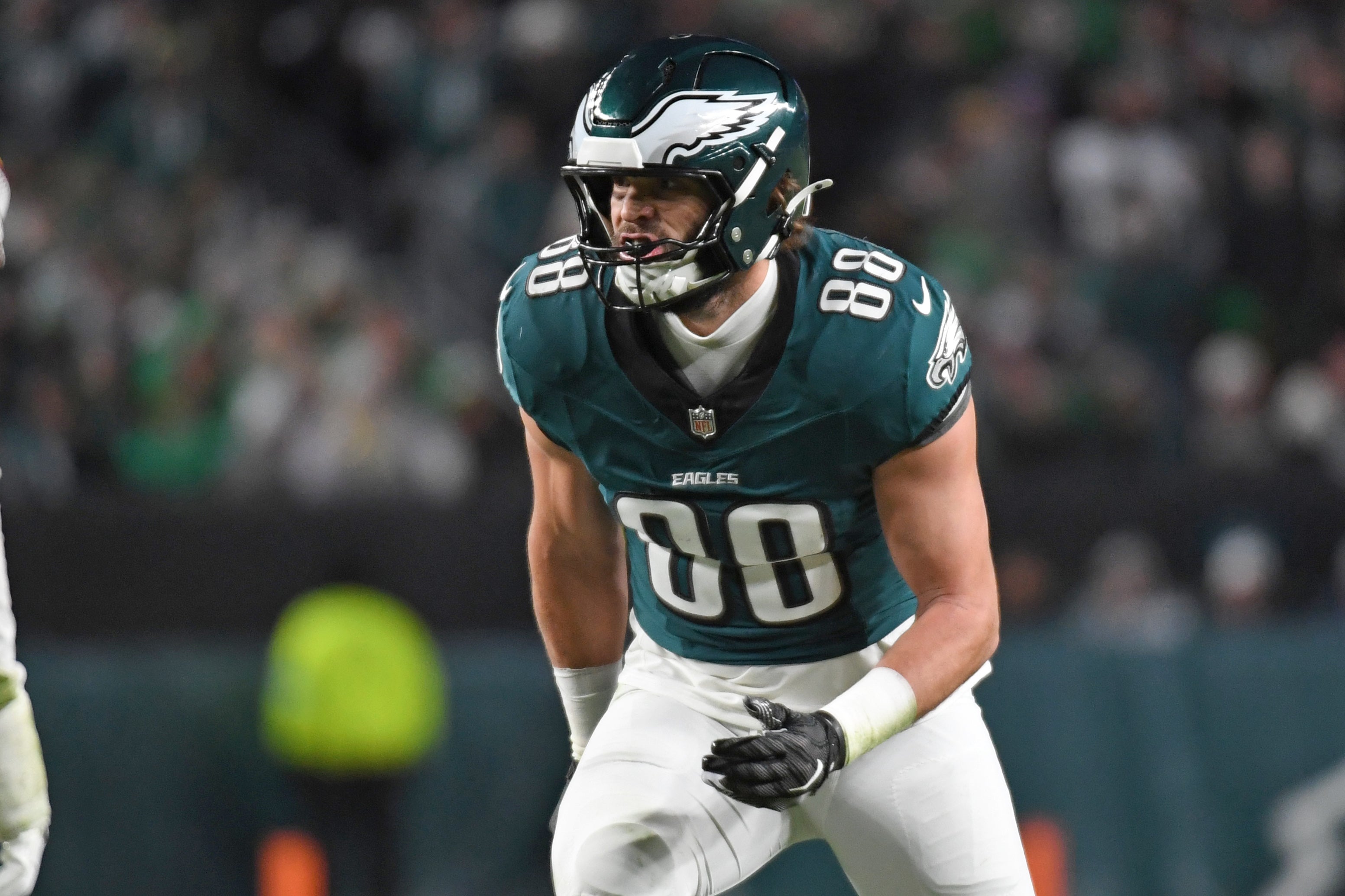 Philadelphia Eagles tight end Dallas Goedert (88) against the Washington Commanders at Lincoln Financial Field.