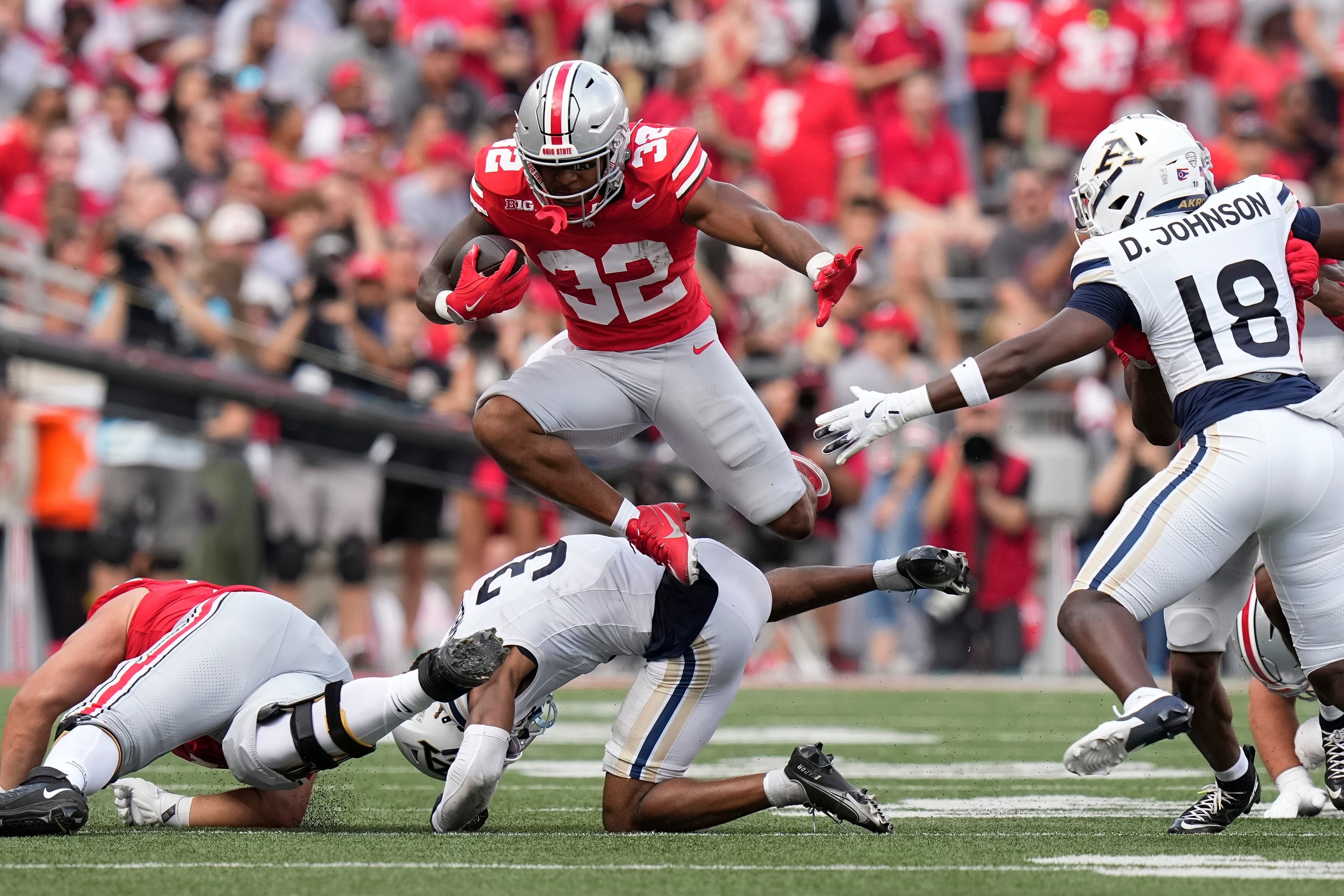 Ohio State's longest run against Akron was a 21-yarder by TreVeyon Henderson.