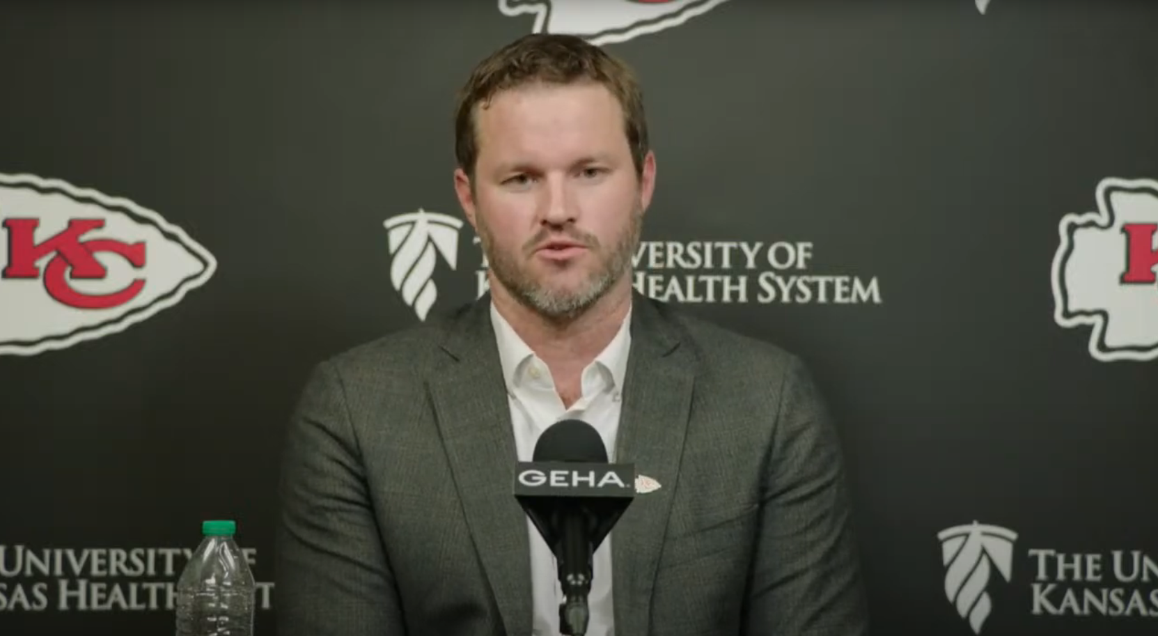 Chiefs Sr. Director of Player Personnel Mike Bradway speaks to the media after Day 2 of the 2025 NFL Draft.