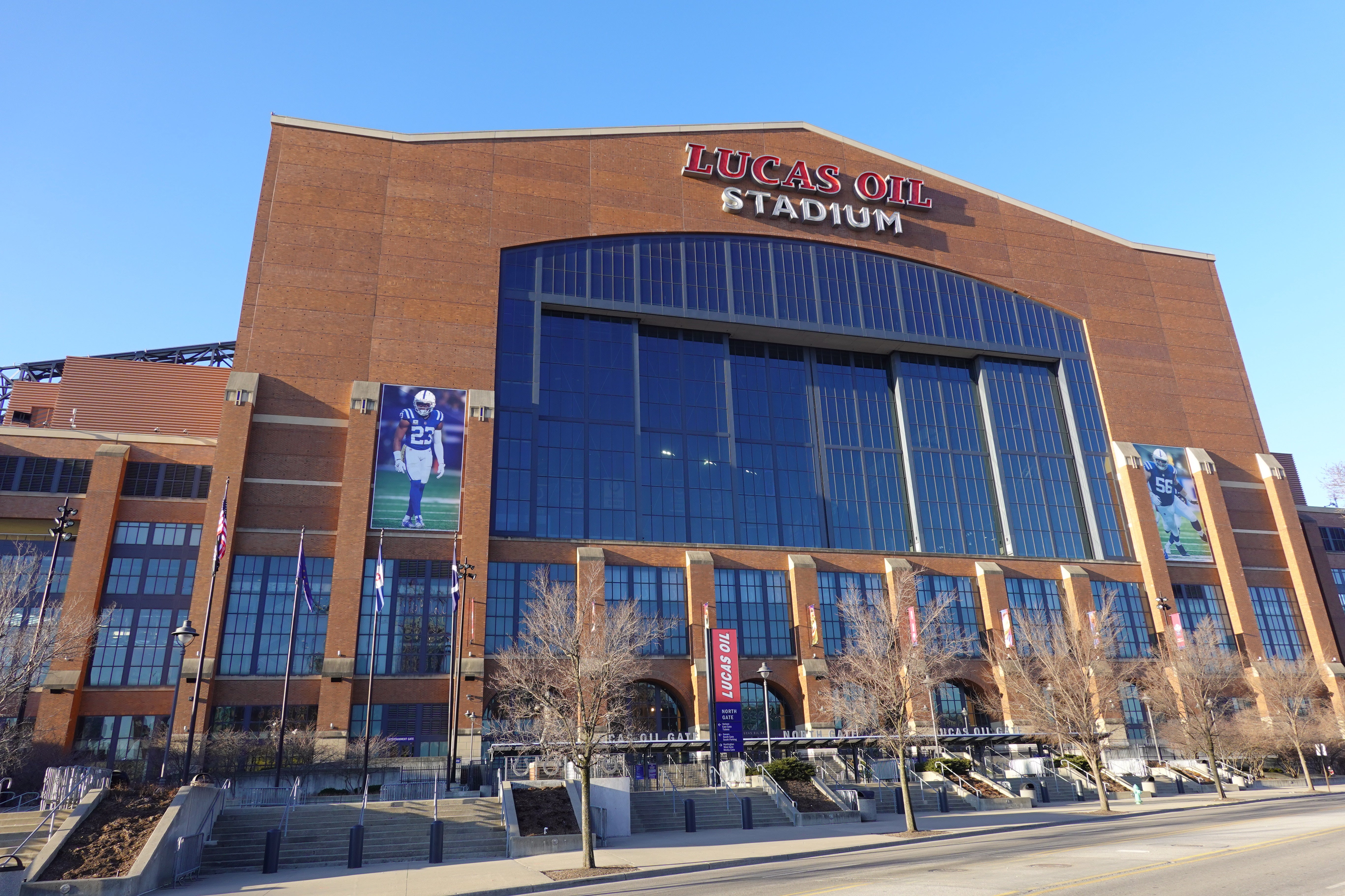Mar 2, 2025; Indianapolis, IN, USA; A general overall view of Lucas Oil Stadium, the home of the Indianapolis Colts and site of the 2025 NFL Scouting Combine.