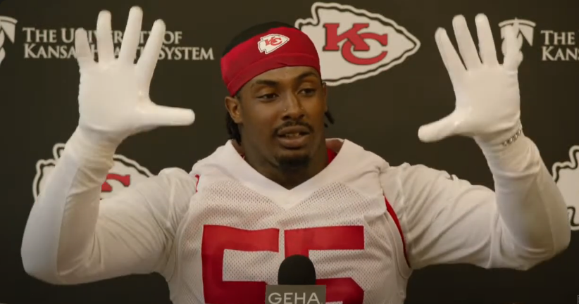 Chiefs DT Omarr Norman-Lott speaks to the media at rookie minicamp.