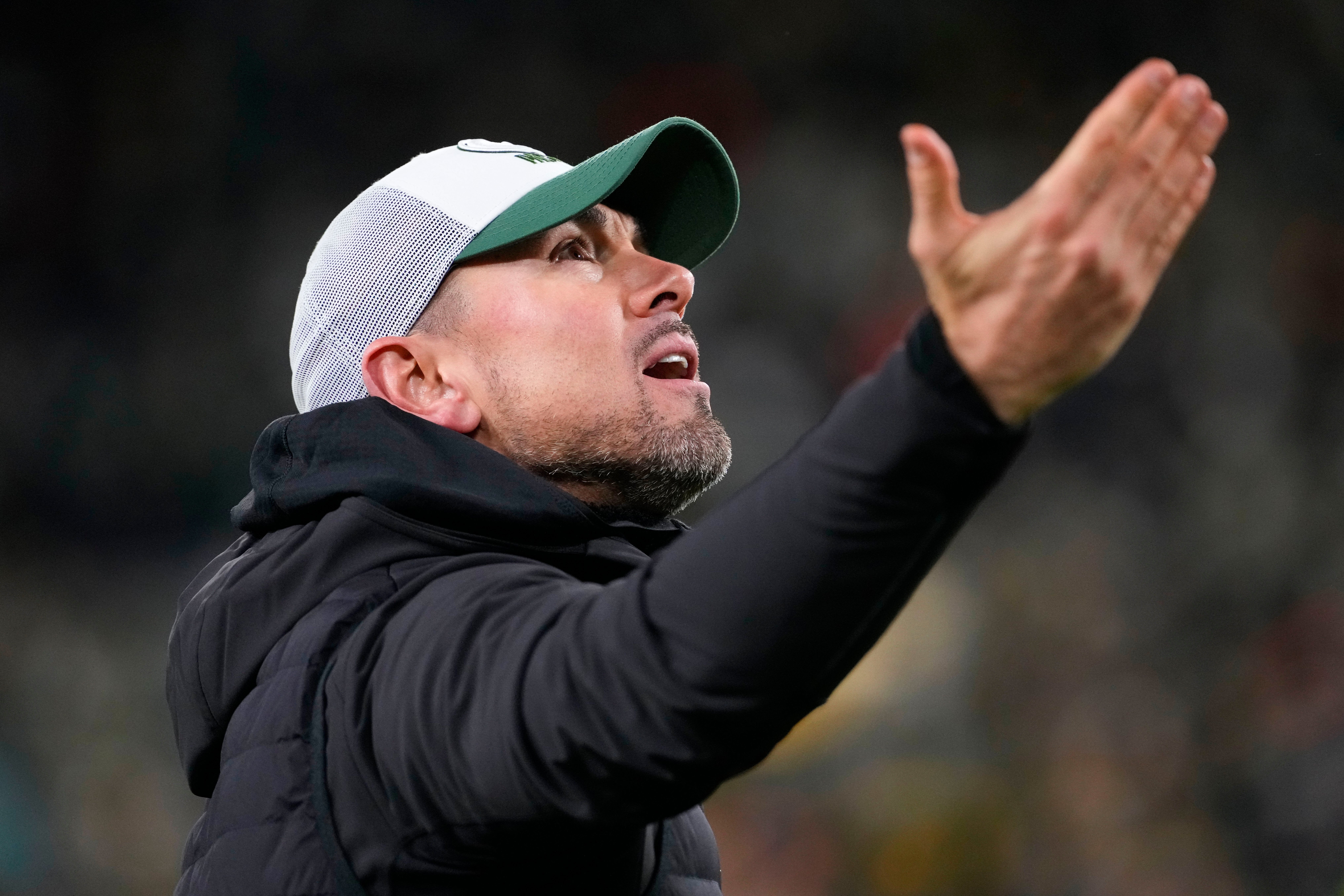 Green Bay Packers head coach Matt LaFleur during the game against the Miami Dolphins at Lambeau Field.