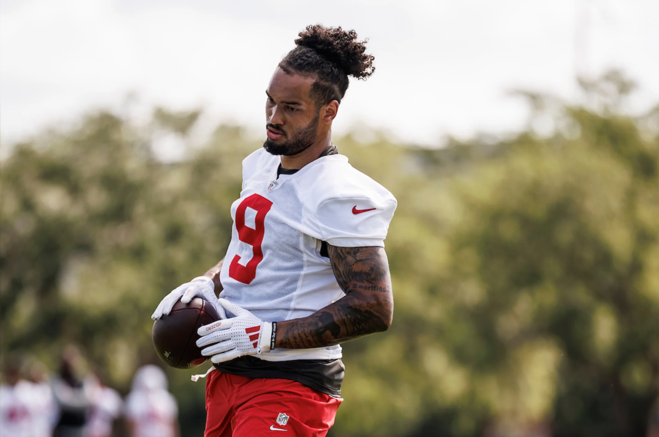 Emeka Egbuka participates in Phase 2 of Bucs workouts on Tuesday