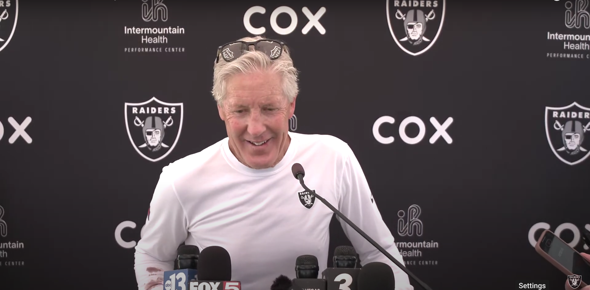 Las Vegas Raiders head coach Pete Carroll