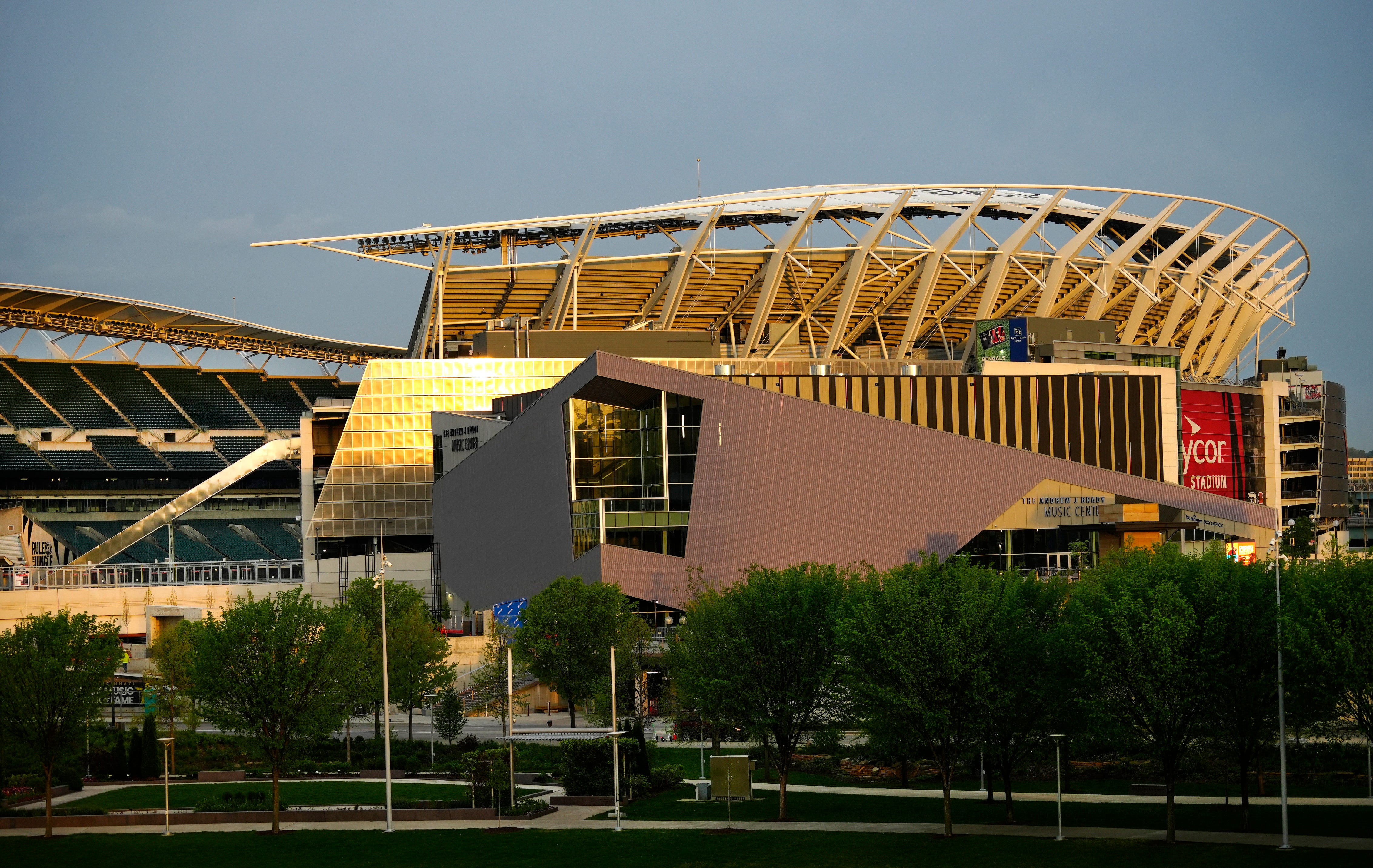 Paycor Stadium in downtown Cincinnati on Friday, April 21, 2023.