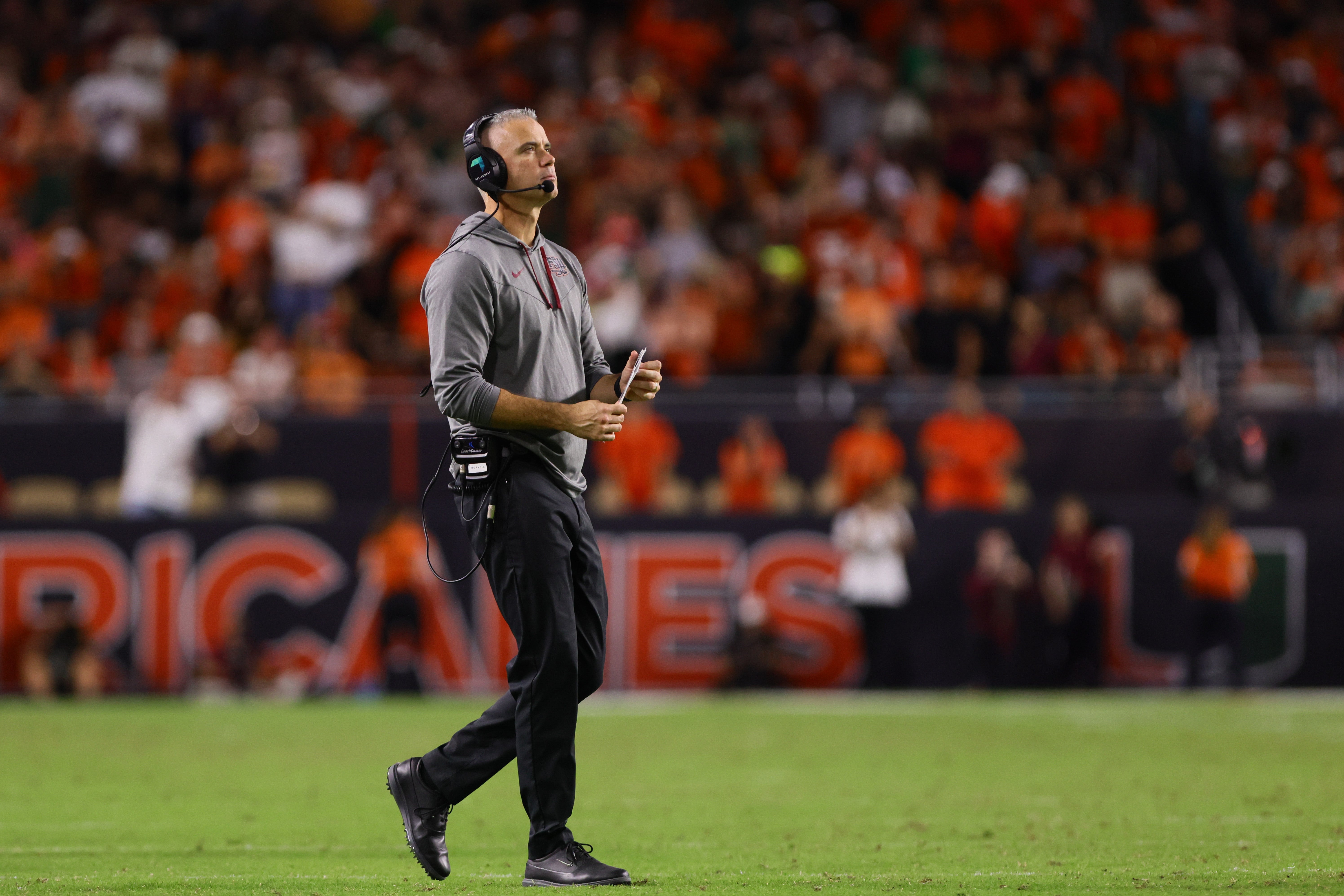 Florida State Seminoles head coach Mike Norvell