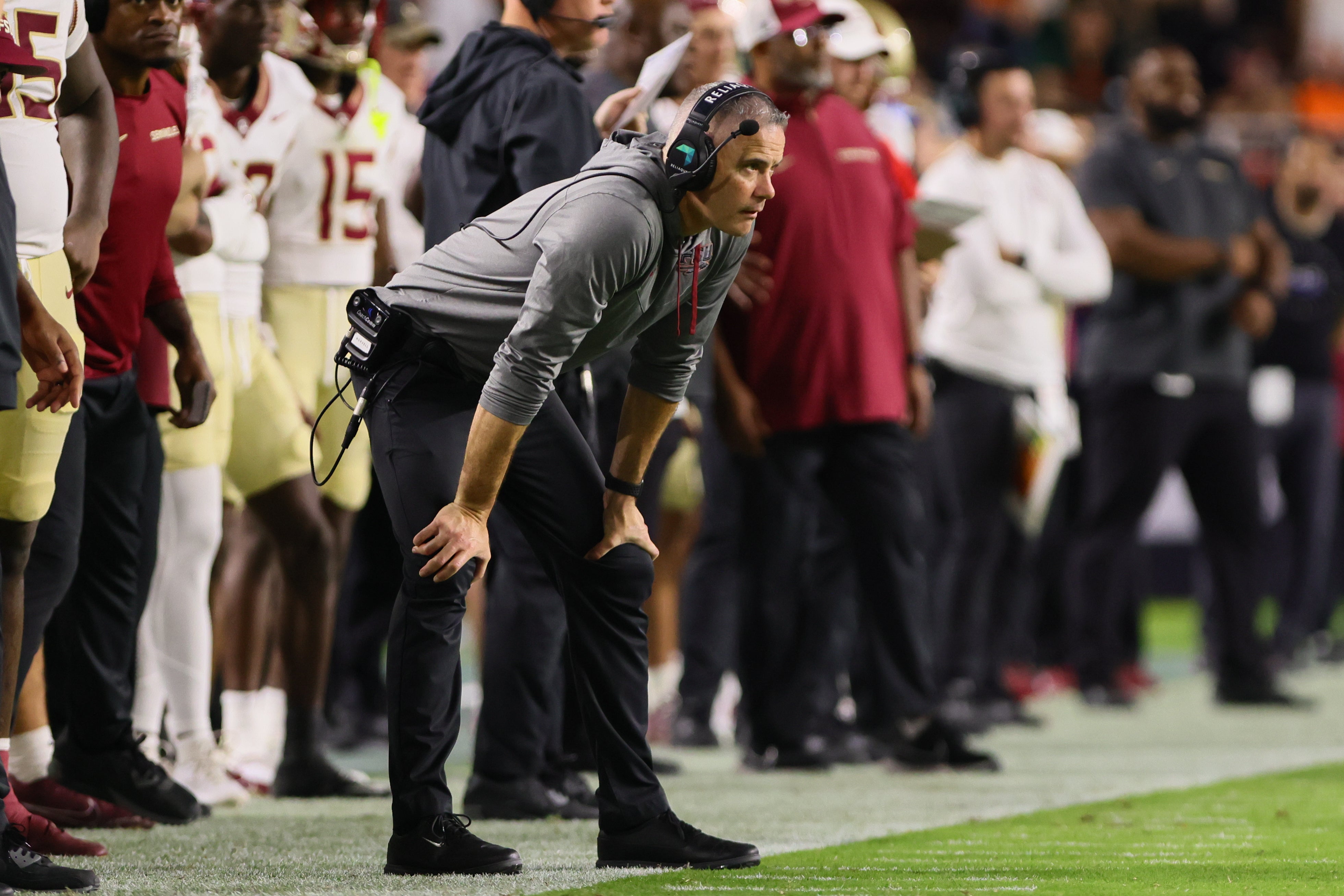 Florida State Seminoles head coach Mike Norvell