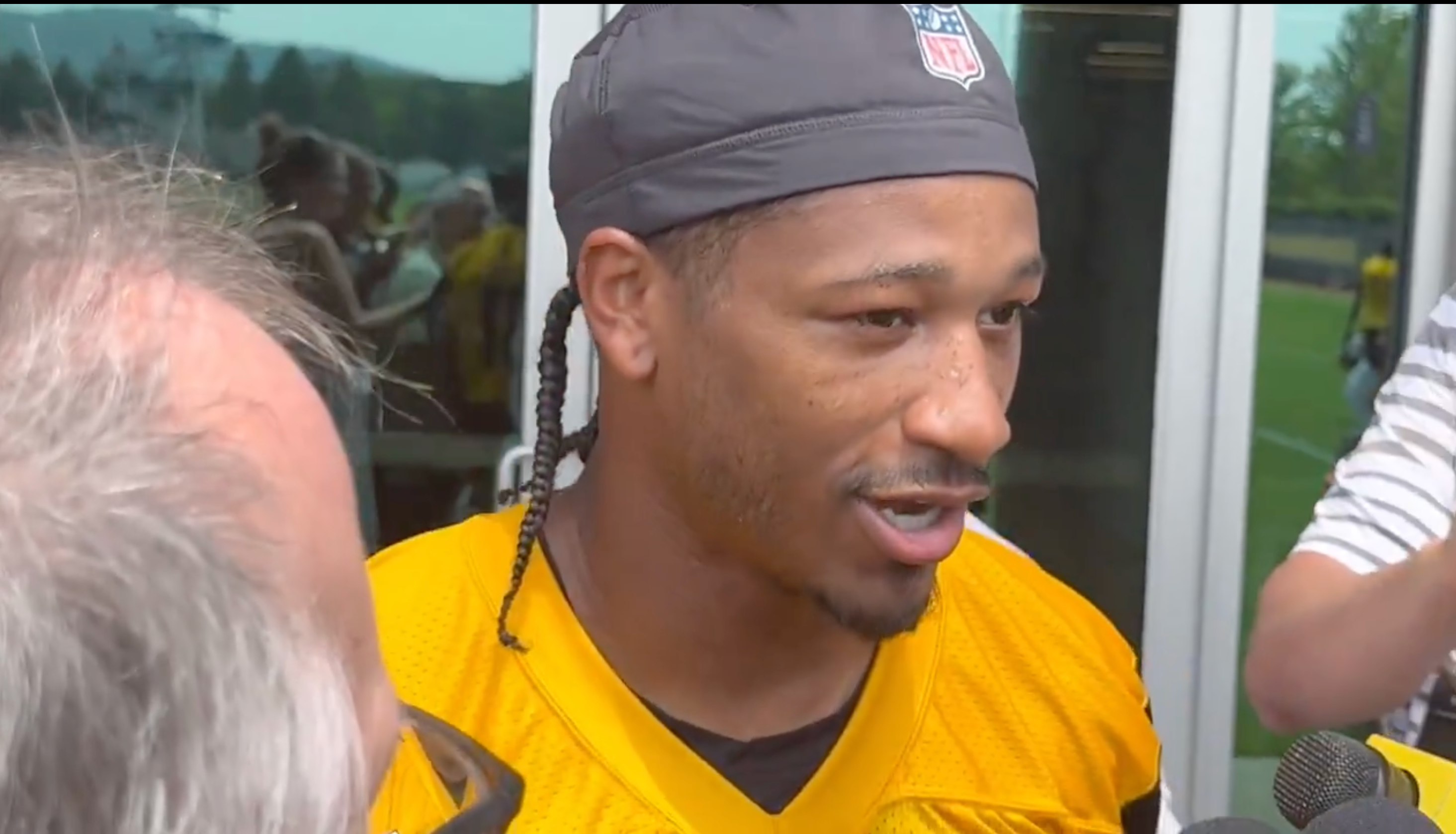 Pittsburgh Steelers CB Beanie Bishop addresses the media regarding his social media post.