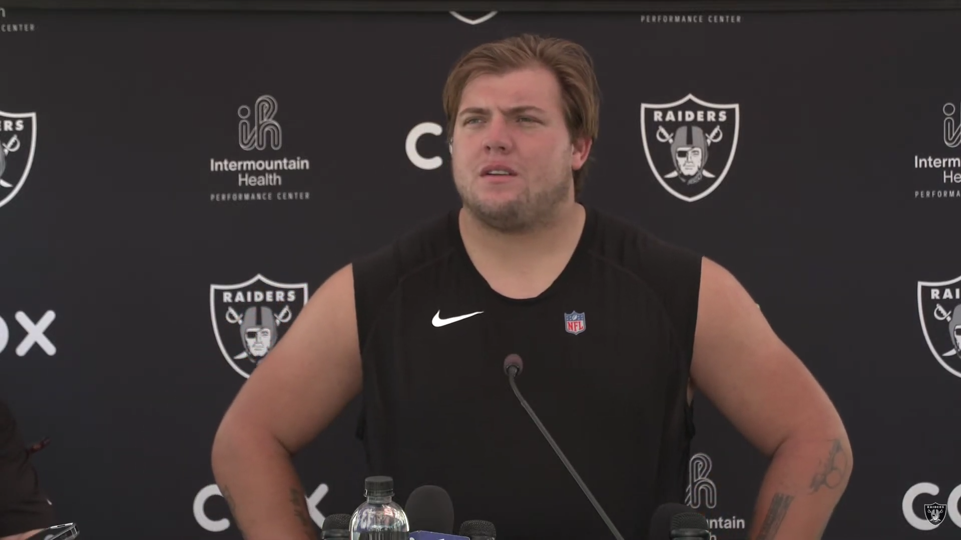 Las Vegas Raiders offensive lineman Jackson Powers-Johnson