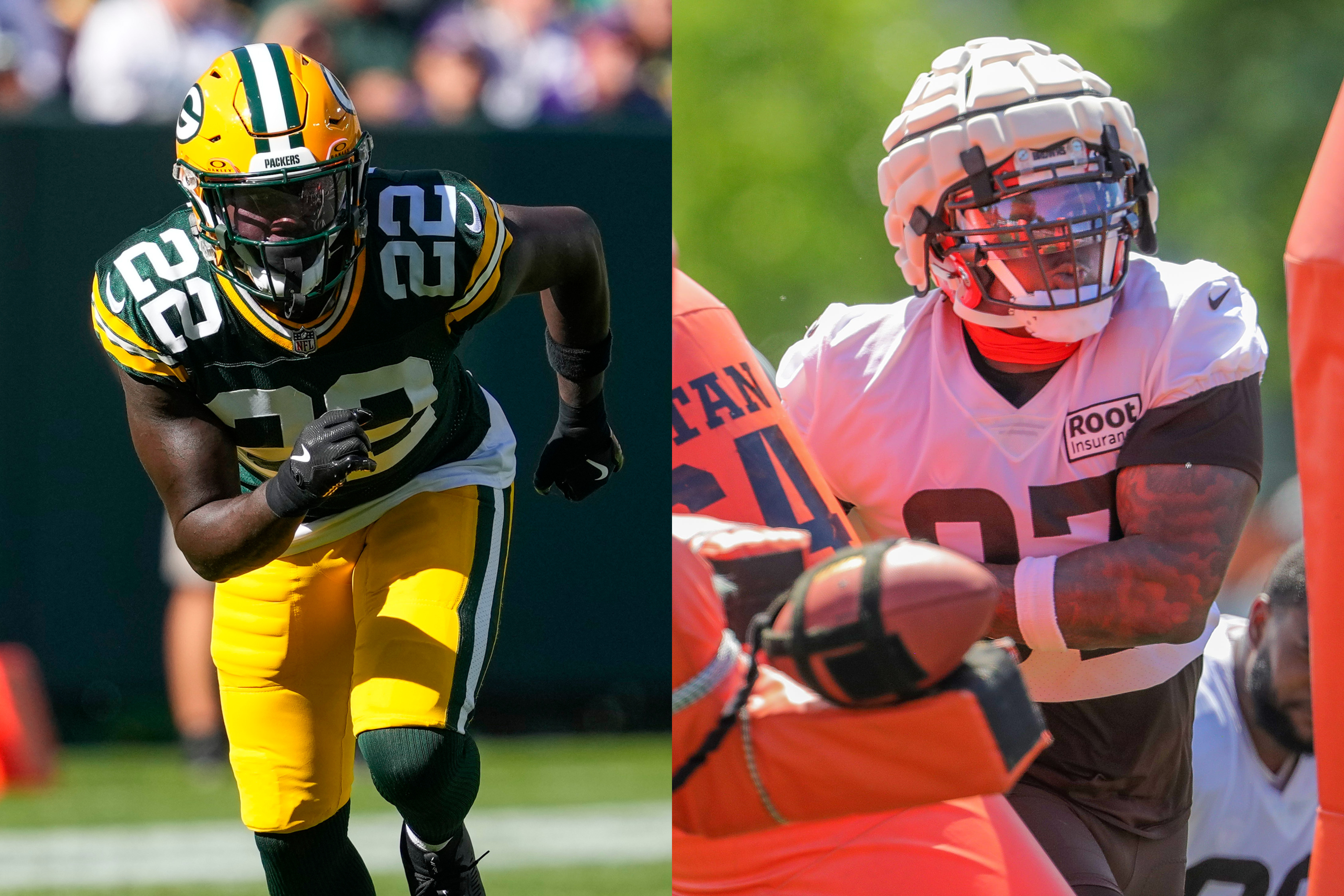 New Dallas Cowboys players CB Robert Rochell and DT Perrion Winfrey.