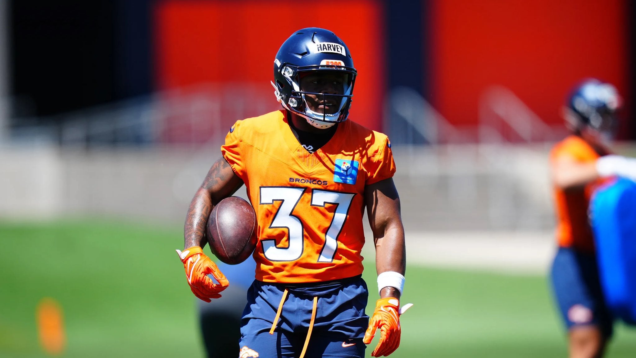 Denver Broncos running back RJ Harvey