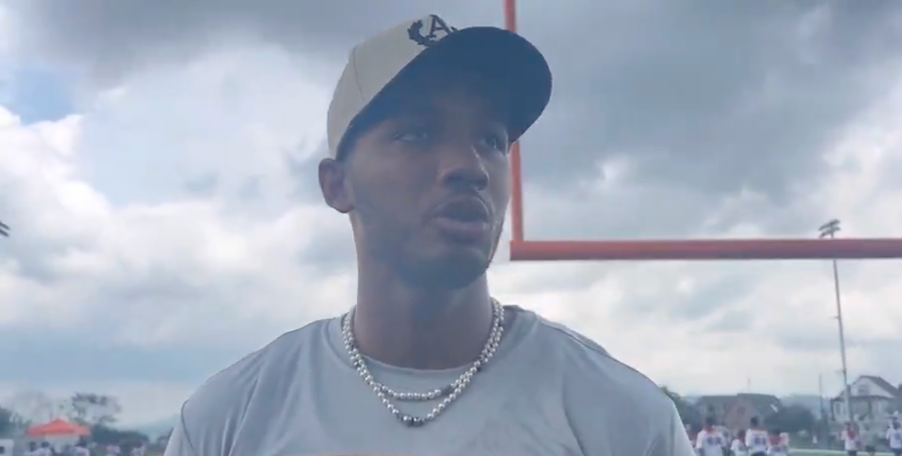 Free agent WR Tyler Boyd addresses the media about his football future at his youth football camp.