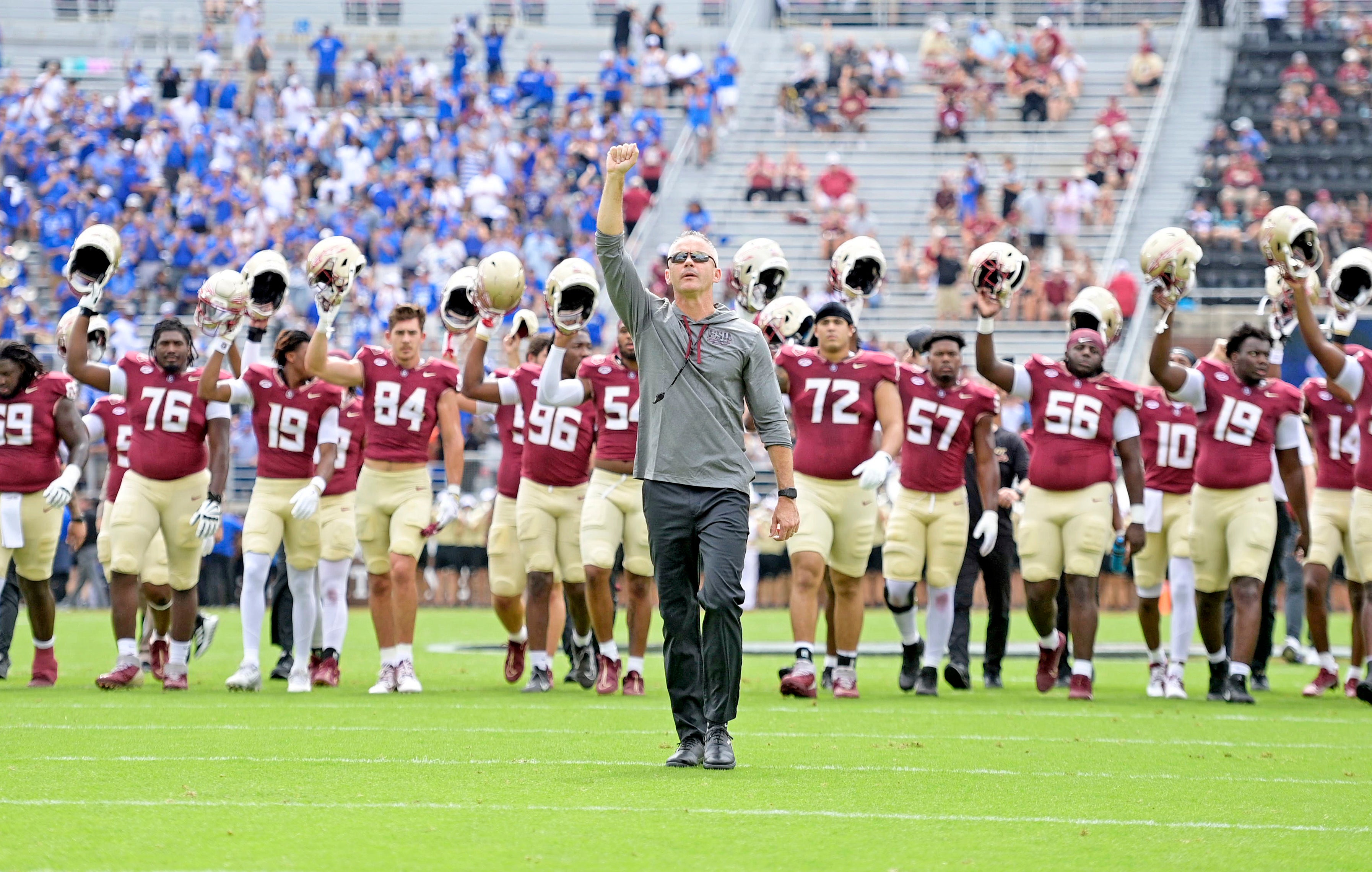 Florida State Seminoles head coach Mike Norvell