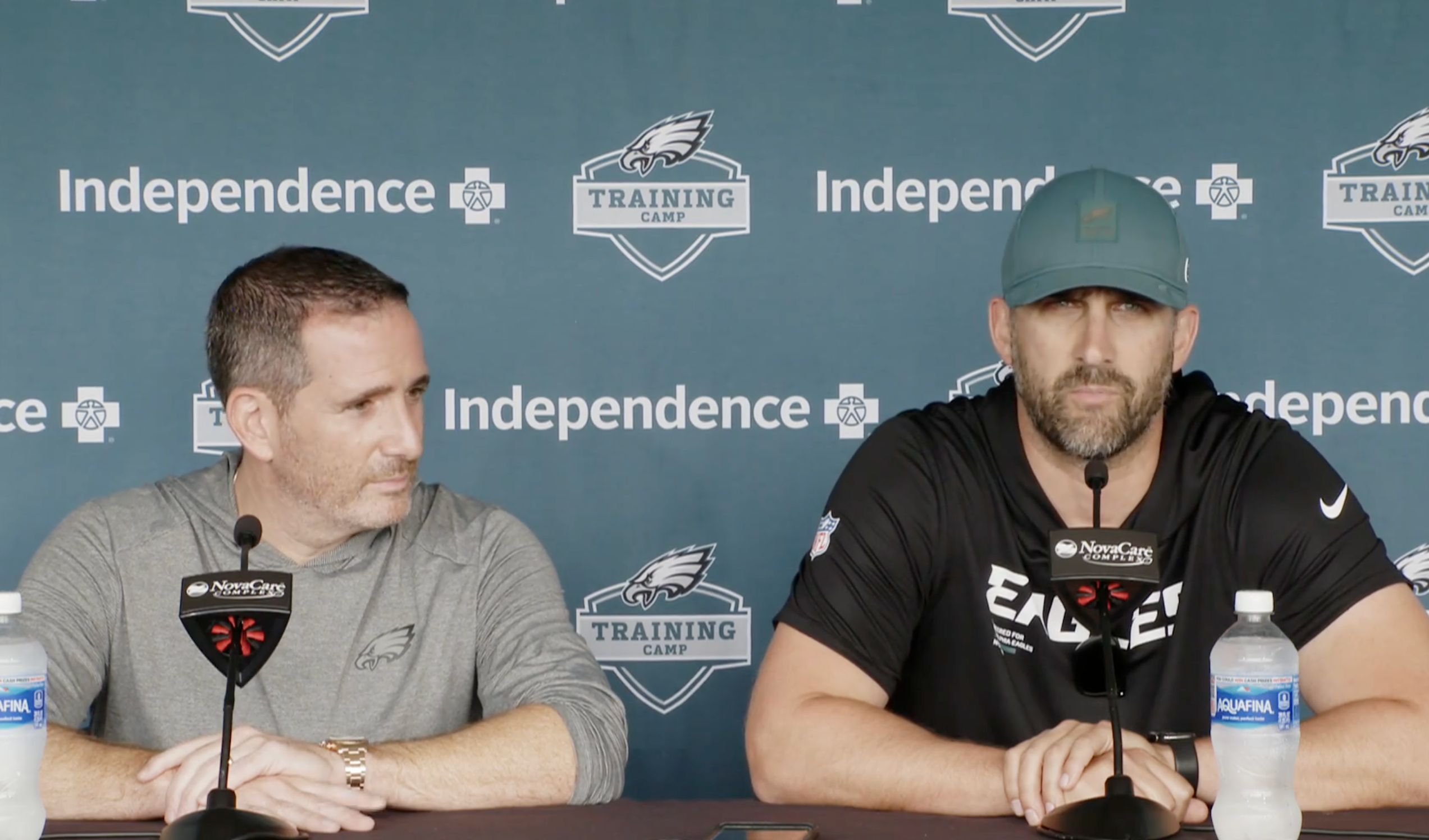 Philadelphia Eagles head coach Nick Sirianni speaks to media ahead of NFL training camp