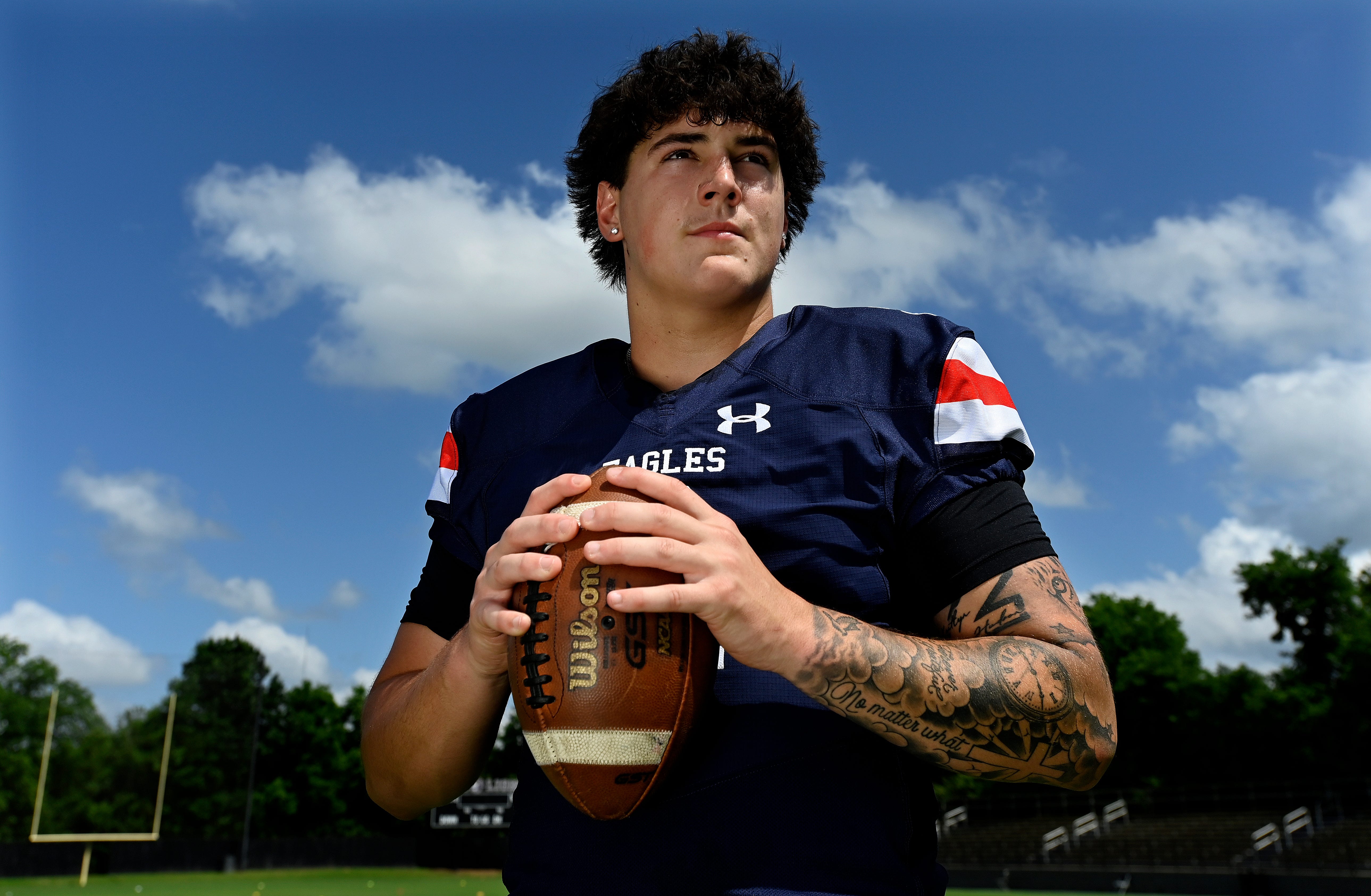 Dandy Dozen top football recruit selection for 2025 TSSAA season, Nashville Christian quarterback Jared Curtis Wednesday, June 19, 2025, in Nashville, Tenn Mark Zaleski / The Tennessean-USA TODAY NETWORK via Imagn Images