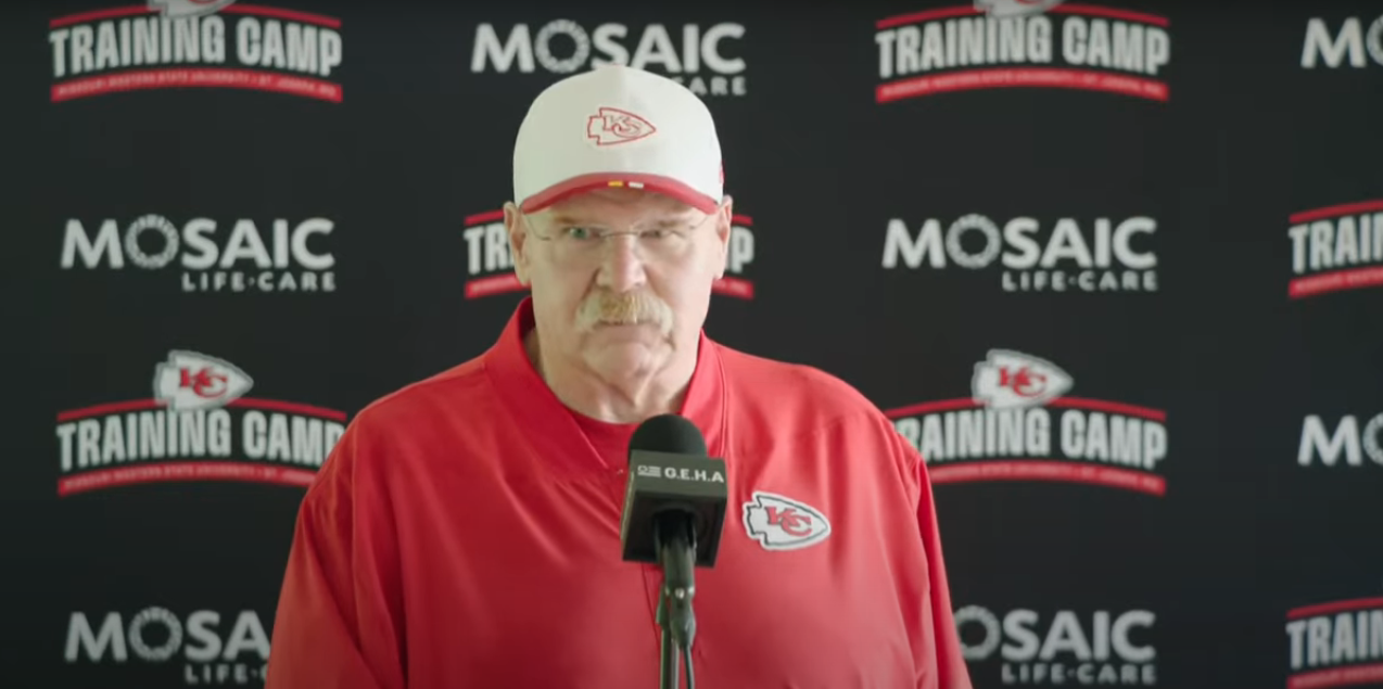 Chiefs HC Andy Reid speaks to reporters about former Chiefs safety Tyrann Mathieu's retirement following training camp practice.