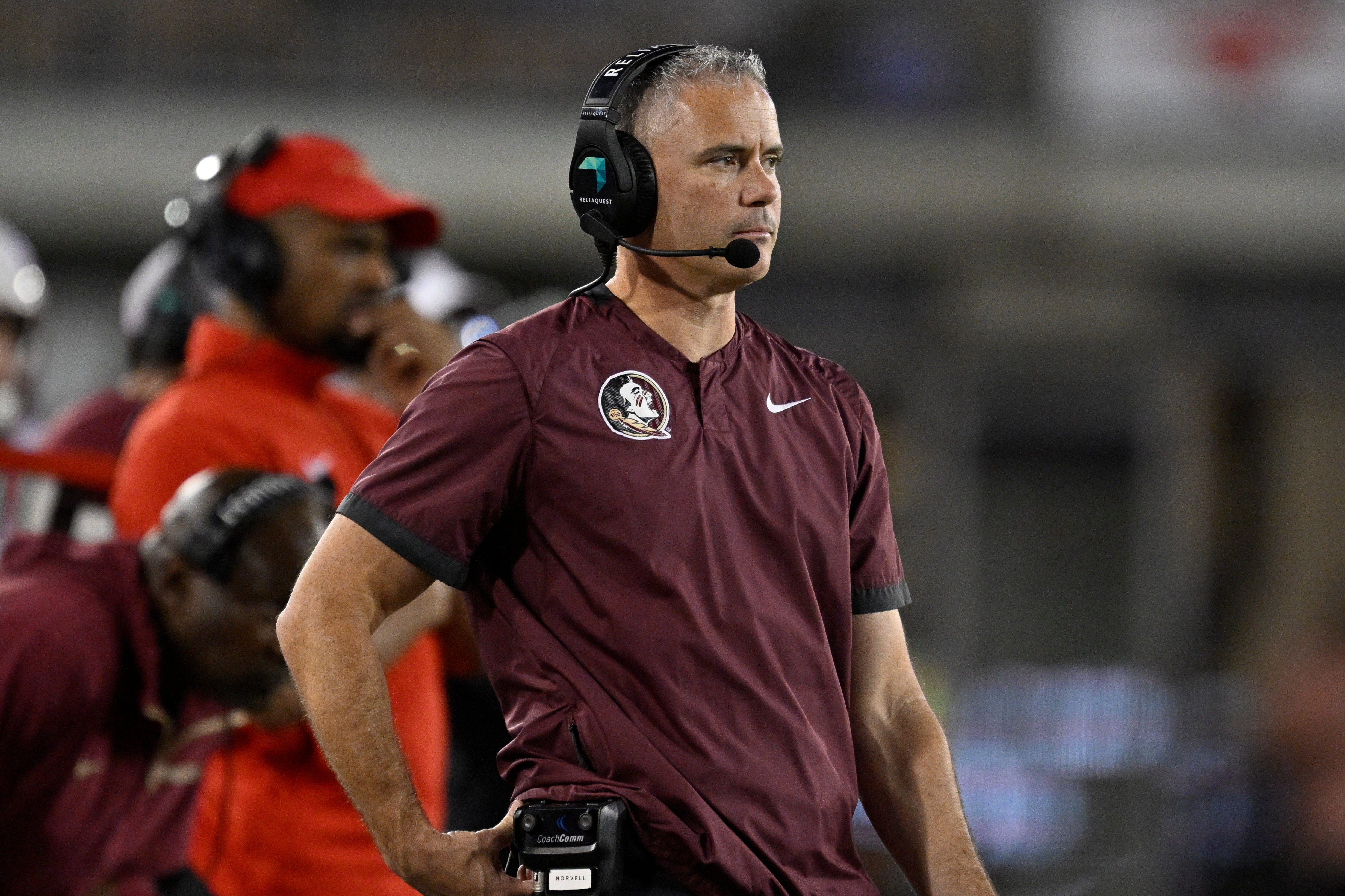 Florida State Seminoles head coach Mike Norvell