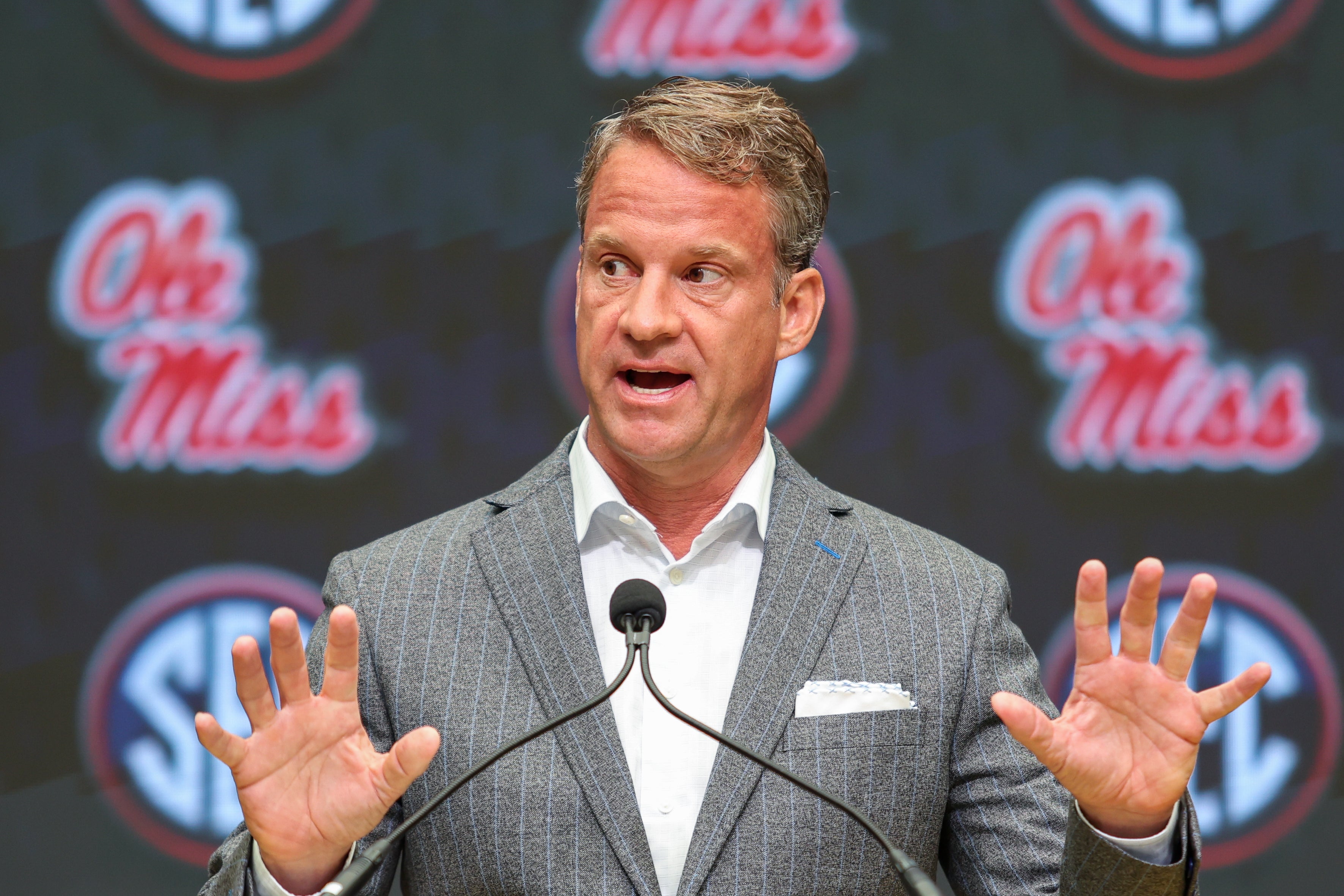 Ole Miss head coach Lane Kiffin